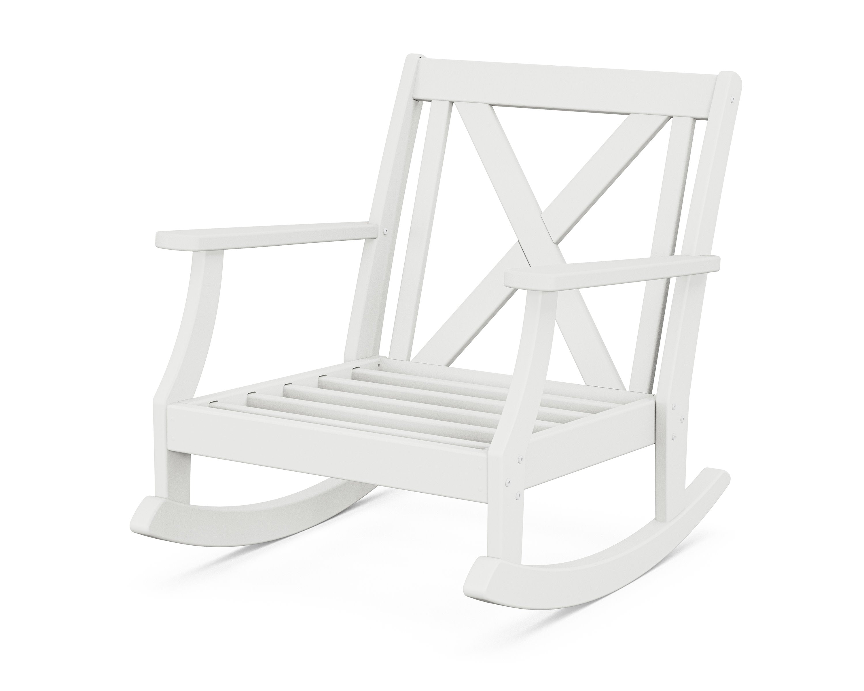 Braxton Deep Seating Rocking Chair Frame in White