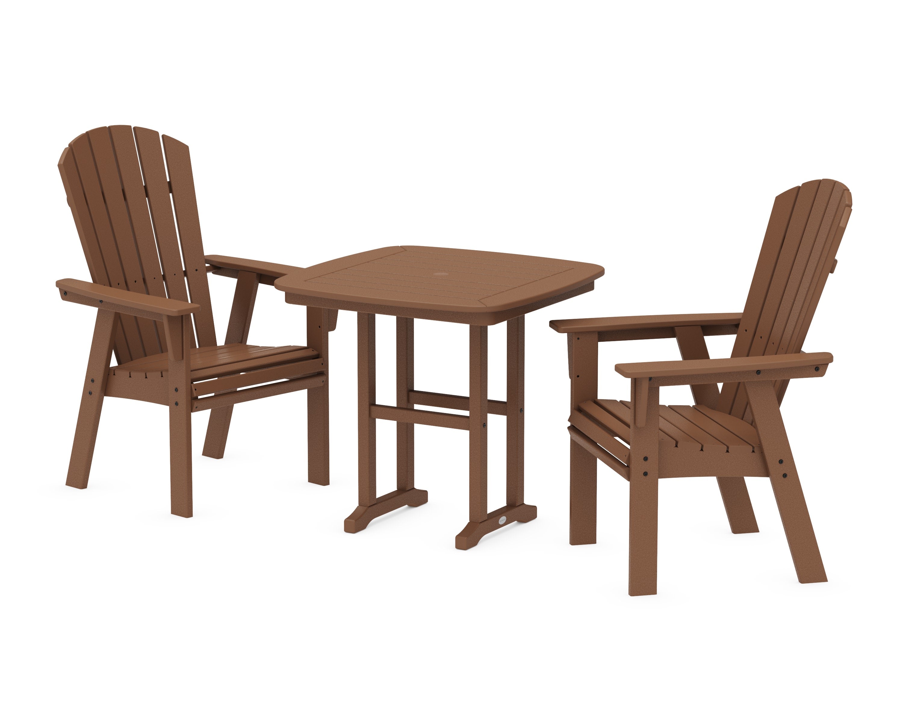 Nautical Adirondack 3-Piece Dining Set in Teak