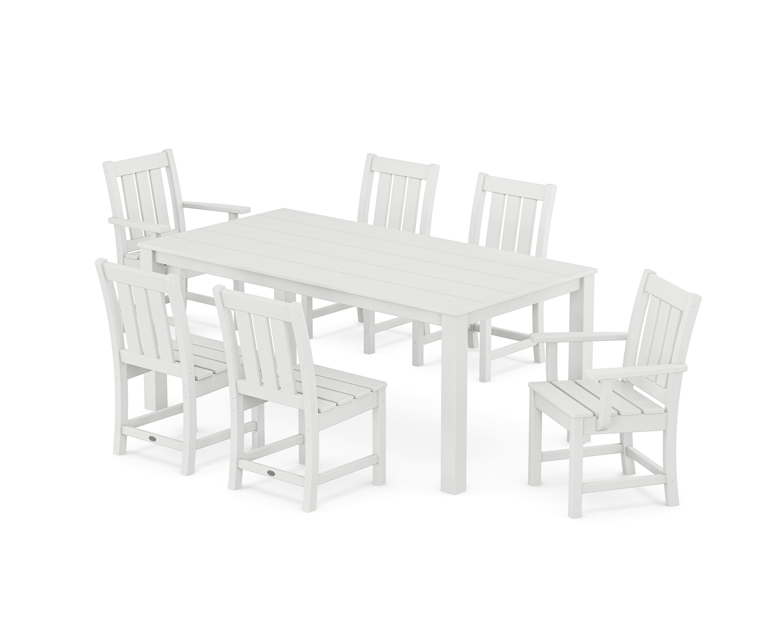 Oxford 7-Piece Parsons Dining Set in White