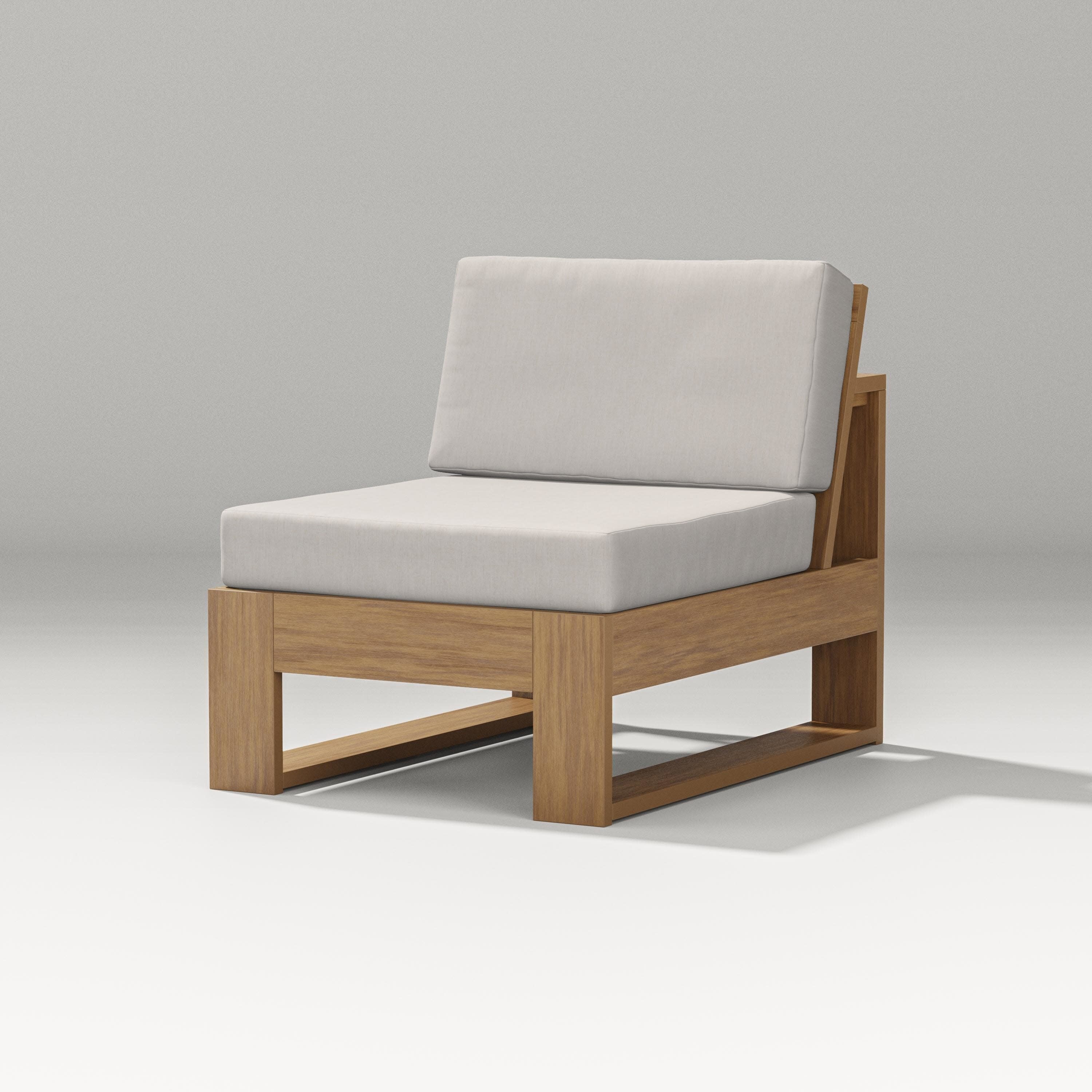 Latitude Modular Armless Chair in Natural / Cast Ash