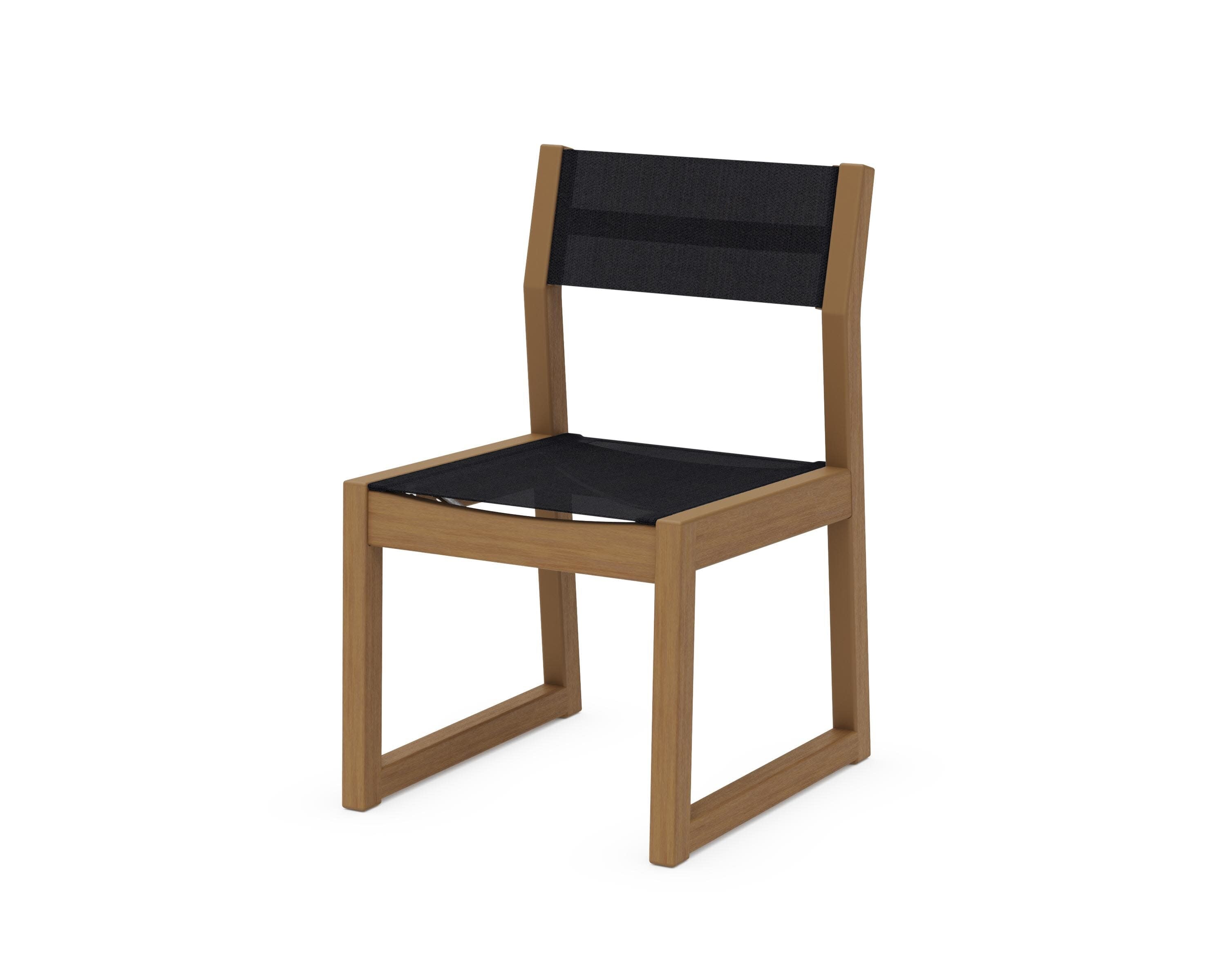 EDGE Sling Dining Side Chair in Natural / Black Sling