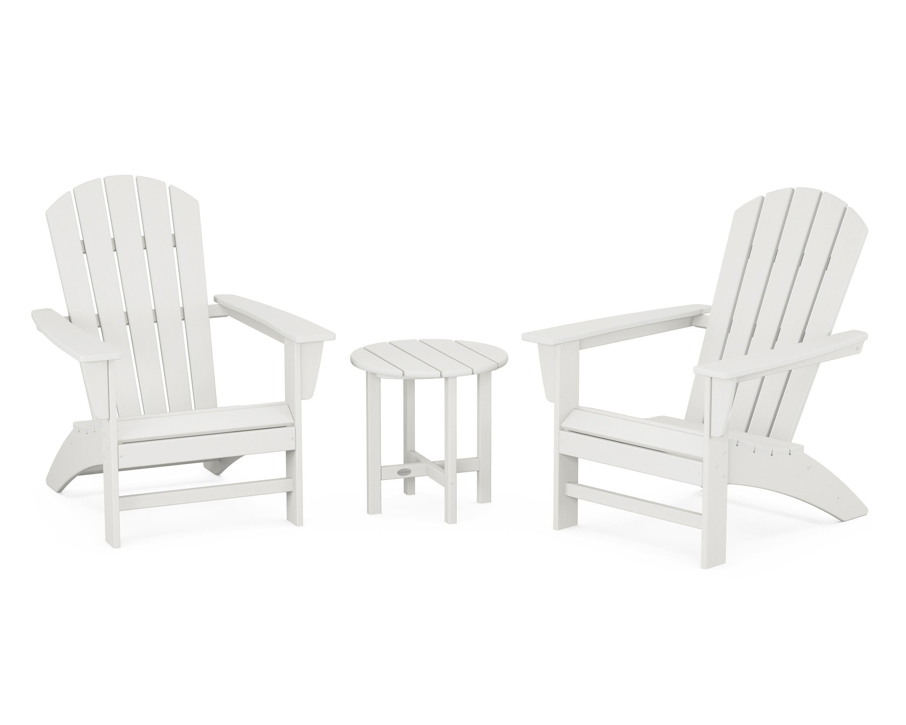 Nautical 3-Piece Adirondack Set in Vintage White
