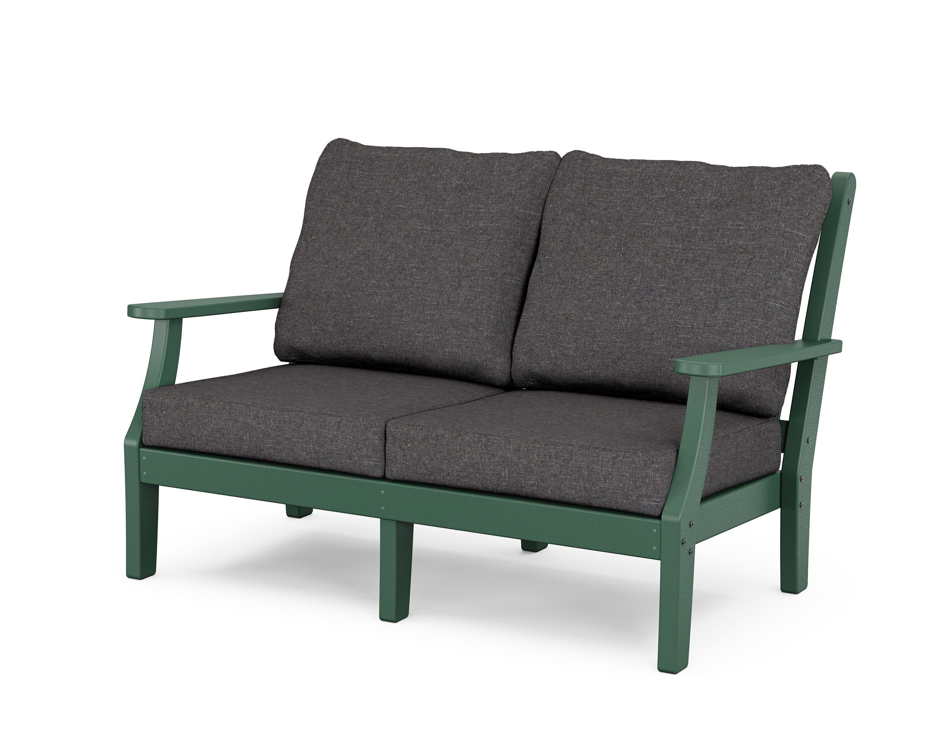 Wovendale Deep Seating Loveseat in Green / Ash Charcoal