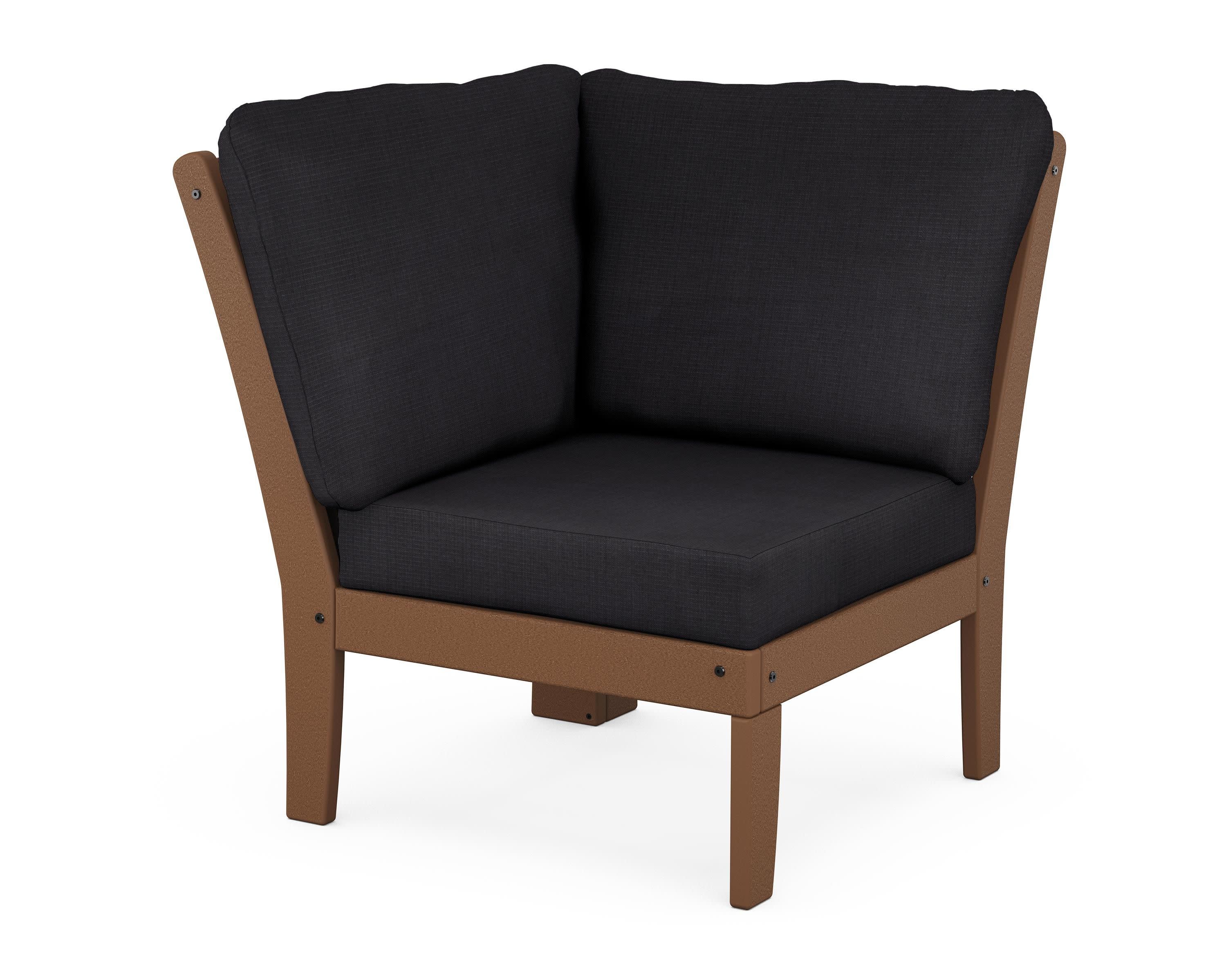 Braxton Modular Corner Chair in Teak / Midnight Linen
