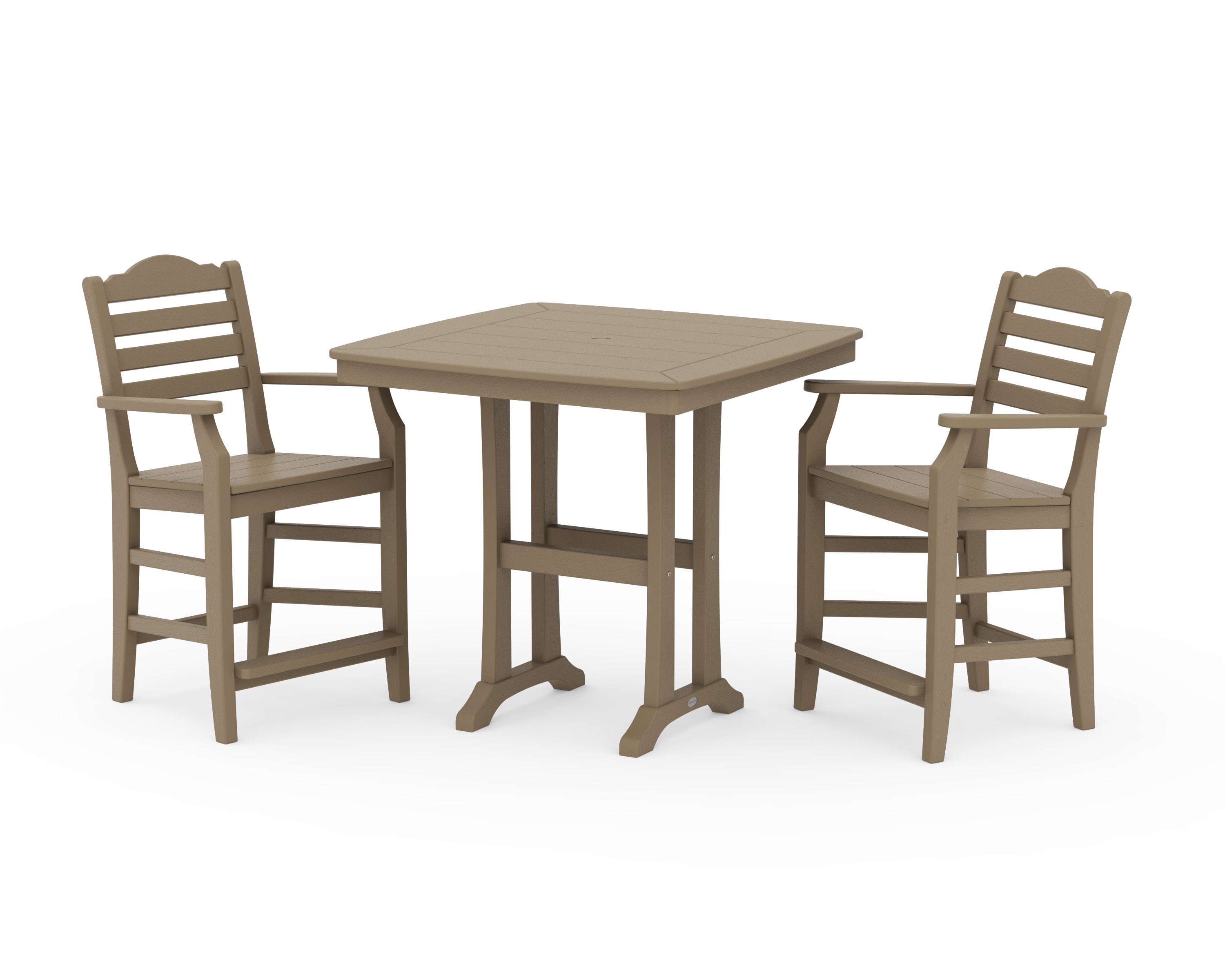 Savannah 3-Piece Counter Set with Trestle Legs in Vintage Sahara