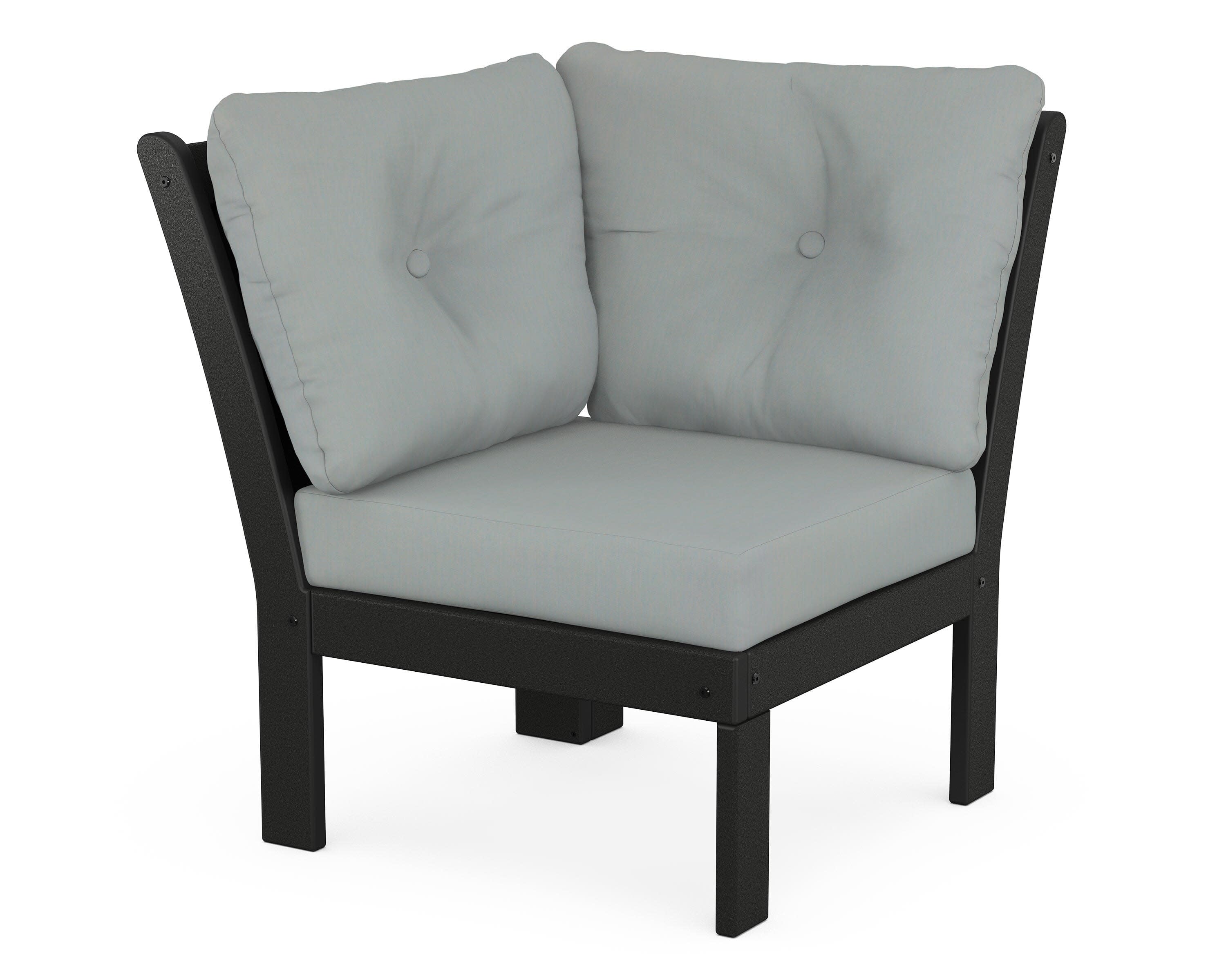Vineyard Modular Corner Chair in Black / Spa