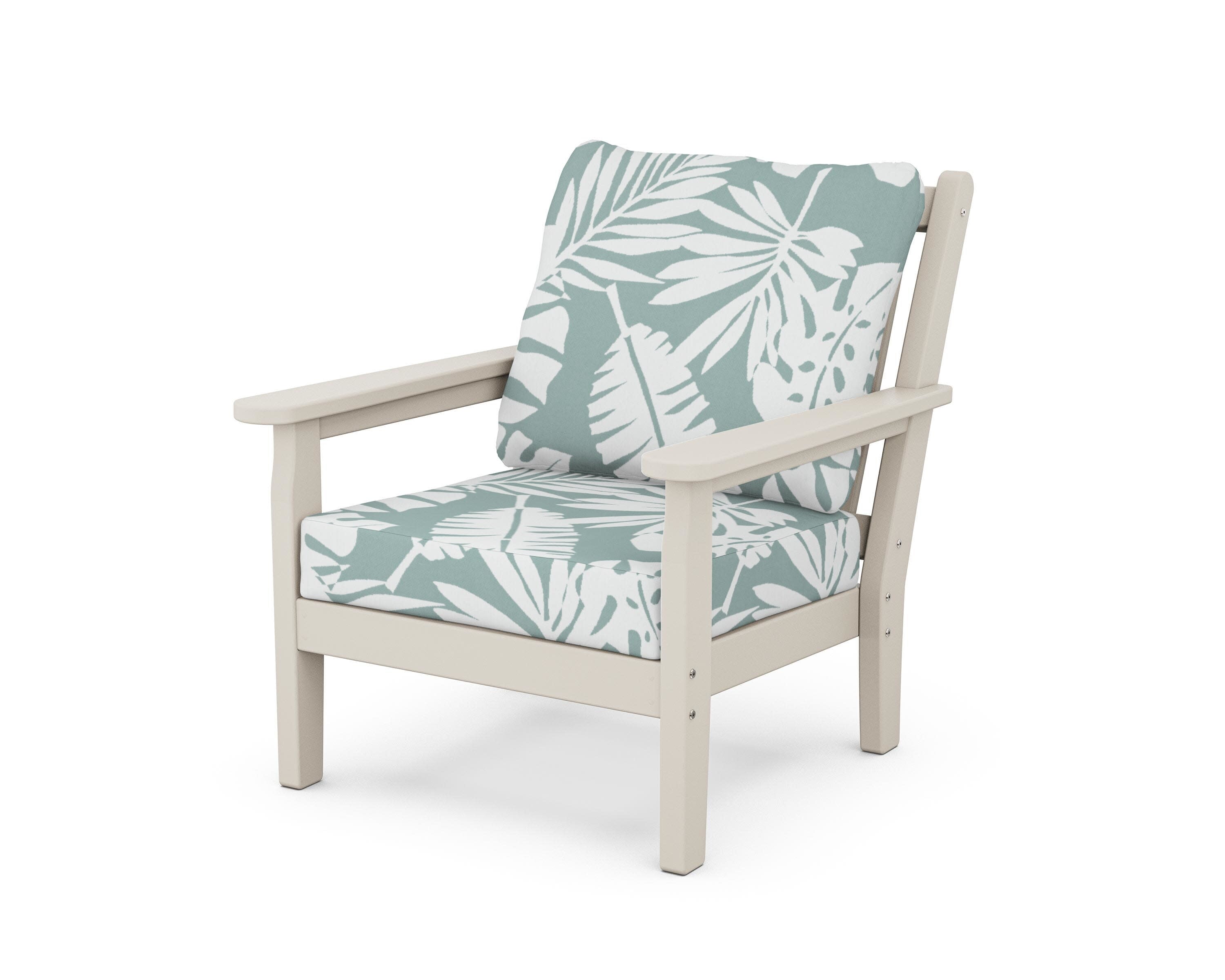Chippendale Deep Seating Chair in Sand / Leaf Glacier Spa