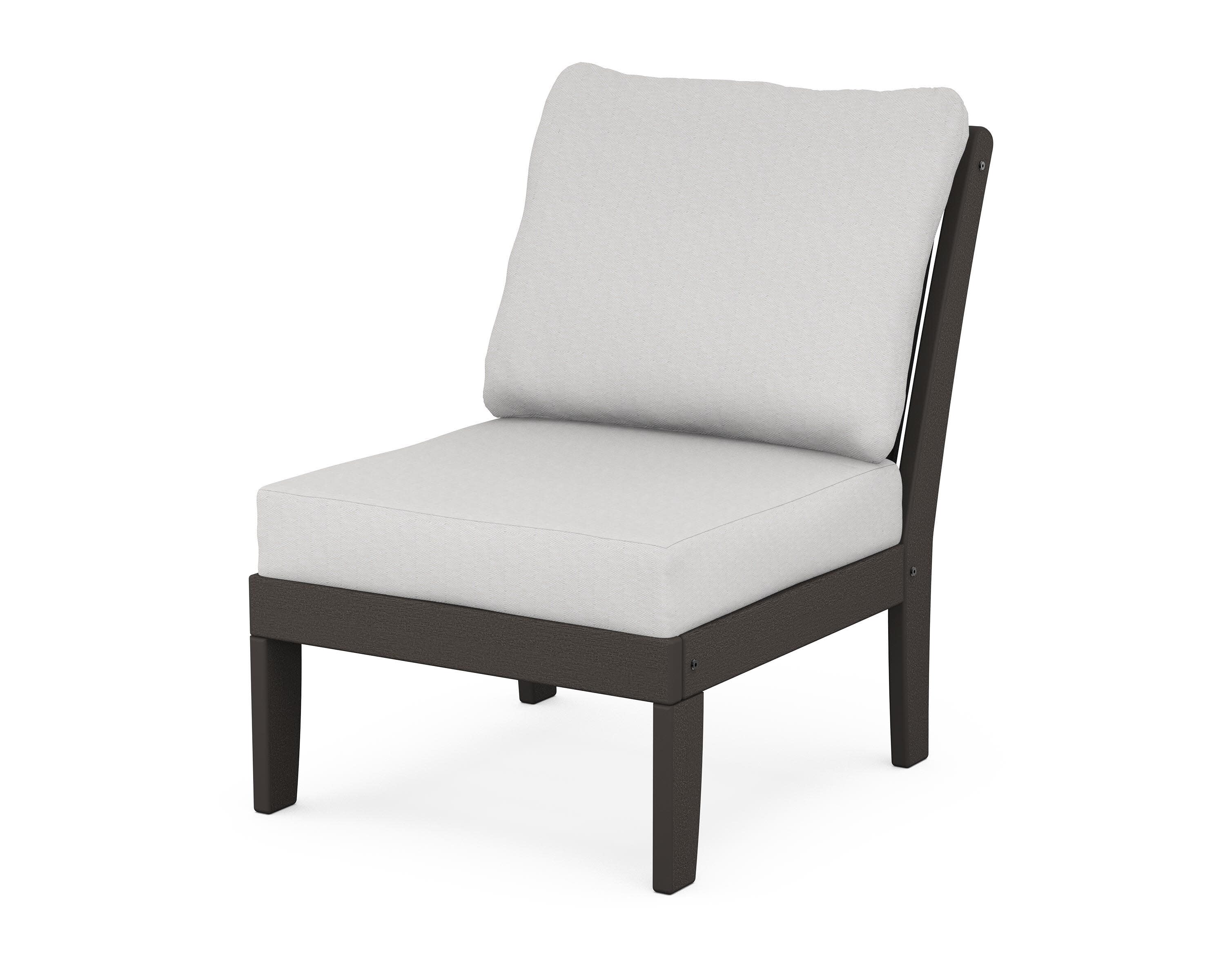 Braxton Modular Armless Chair in Vintage Coffee / Diamond in the Rough