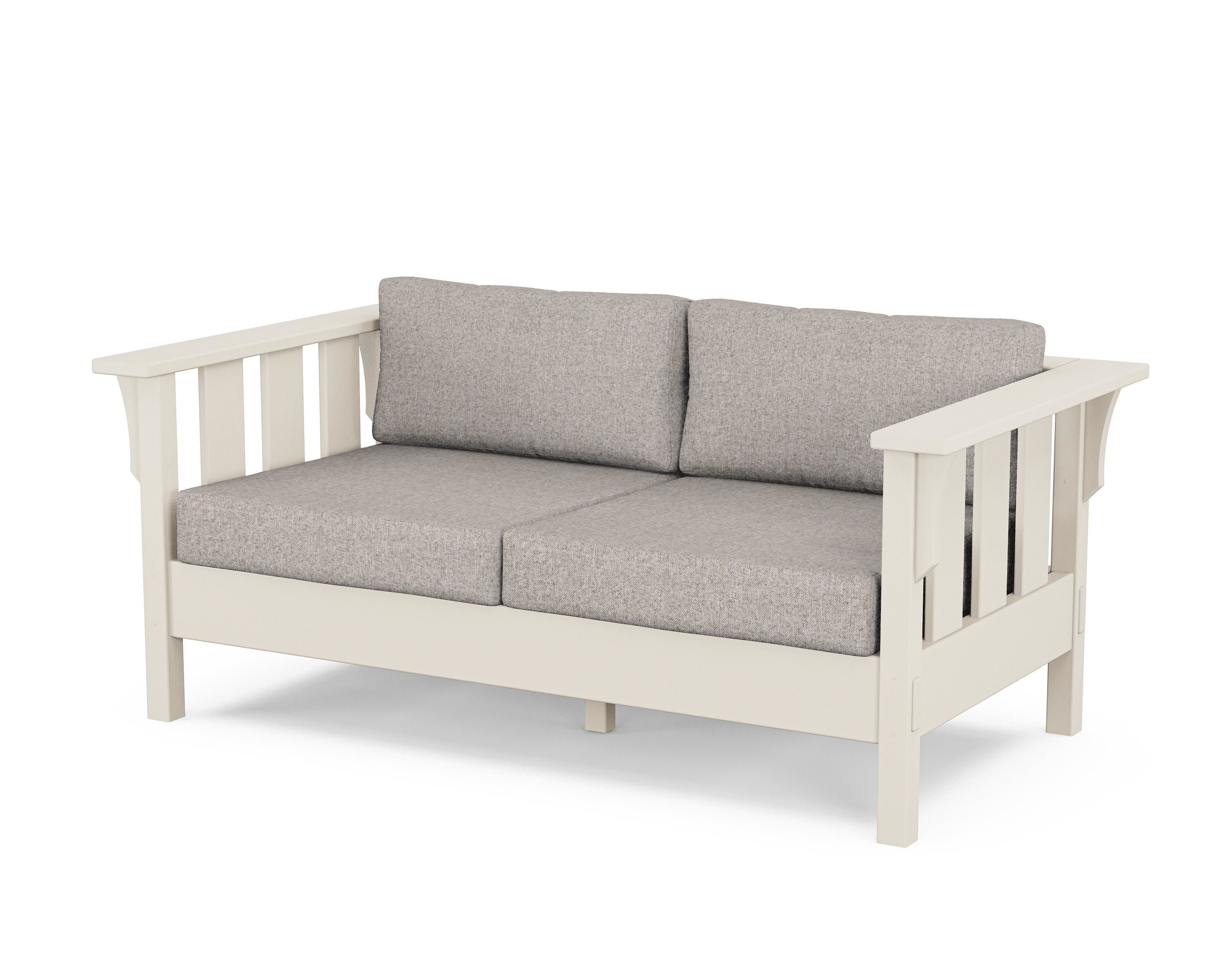 Acadia Deep Seating Loveseat in Sand / Weathered Tweed