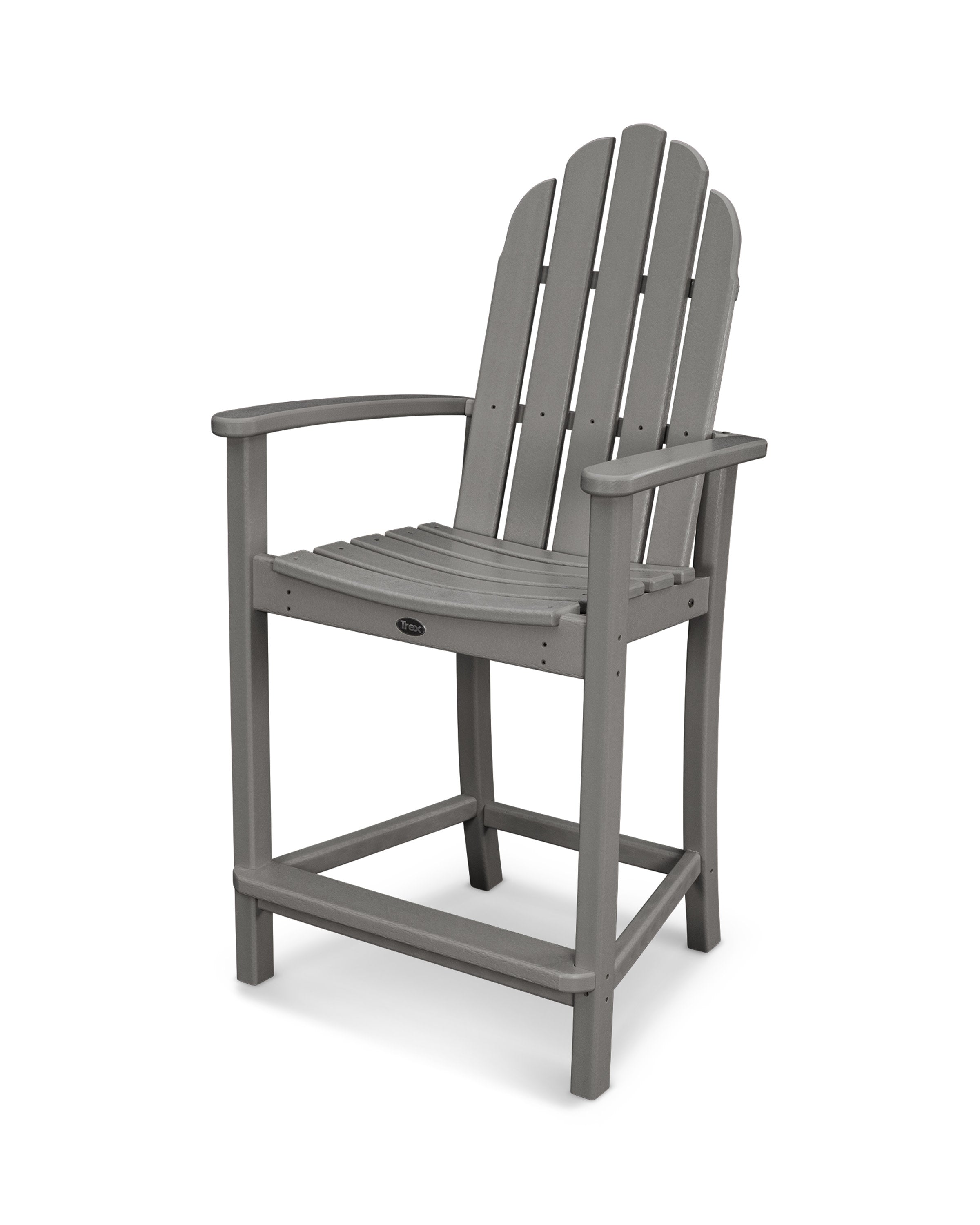 Classic Adirondack Counter Chair in Slate Grey