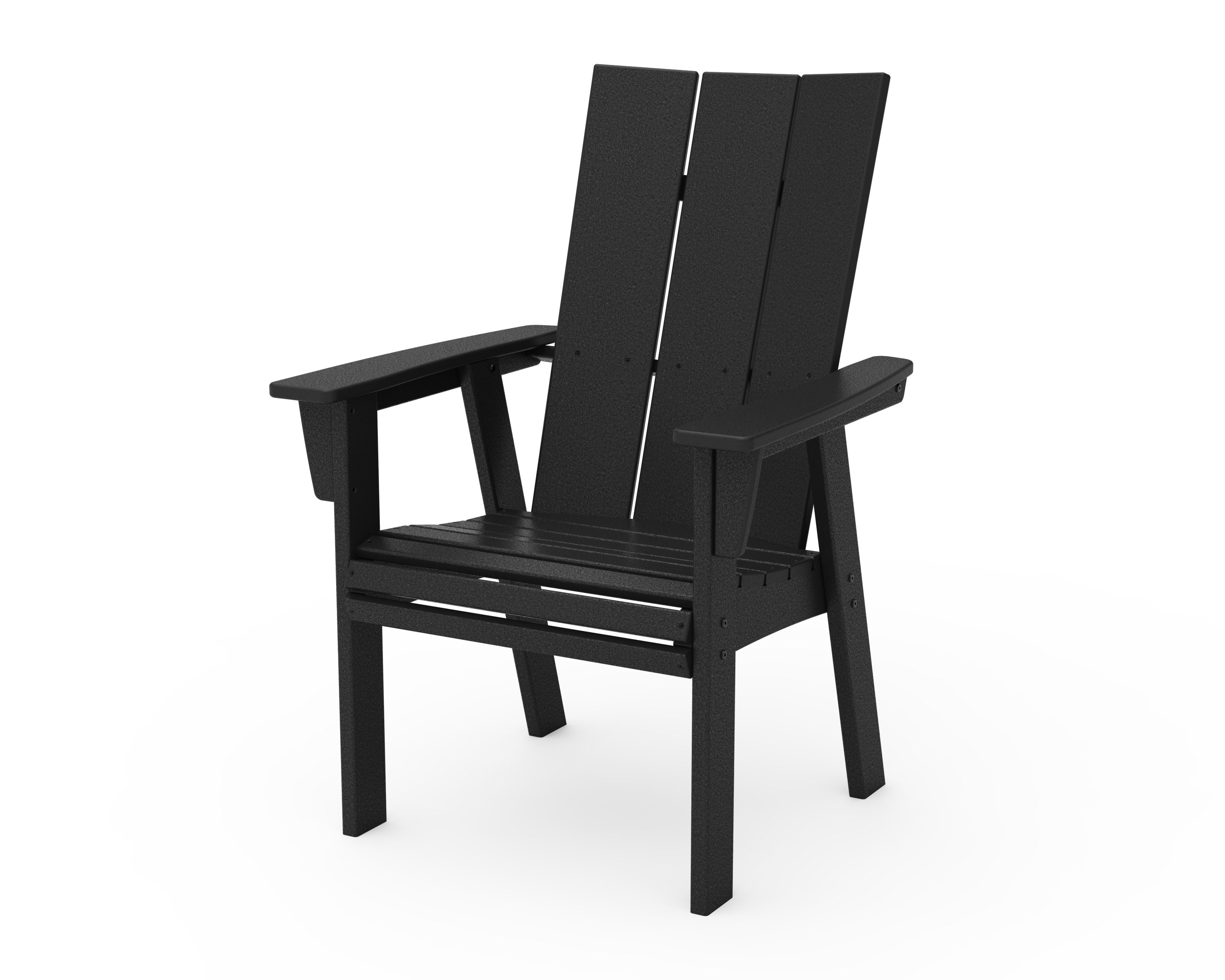 Modern Curveback Adirondack Dining Chair in Black