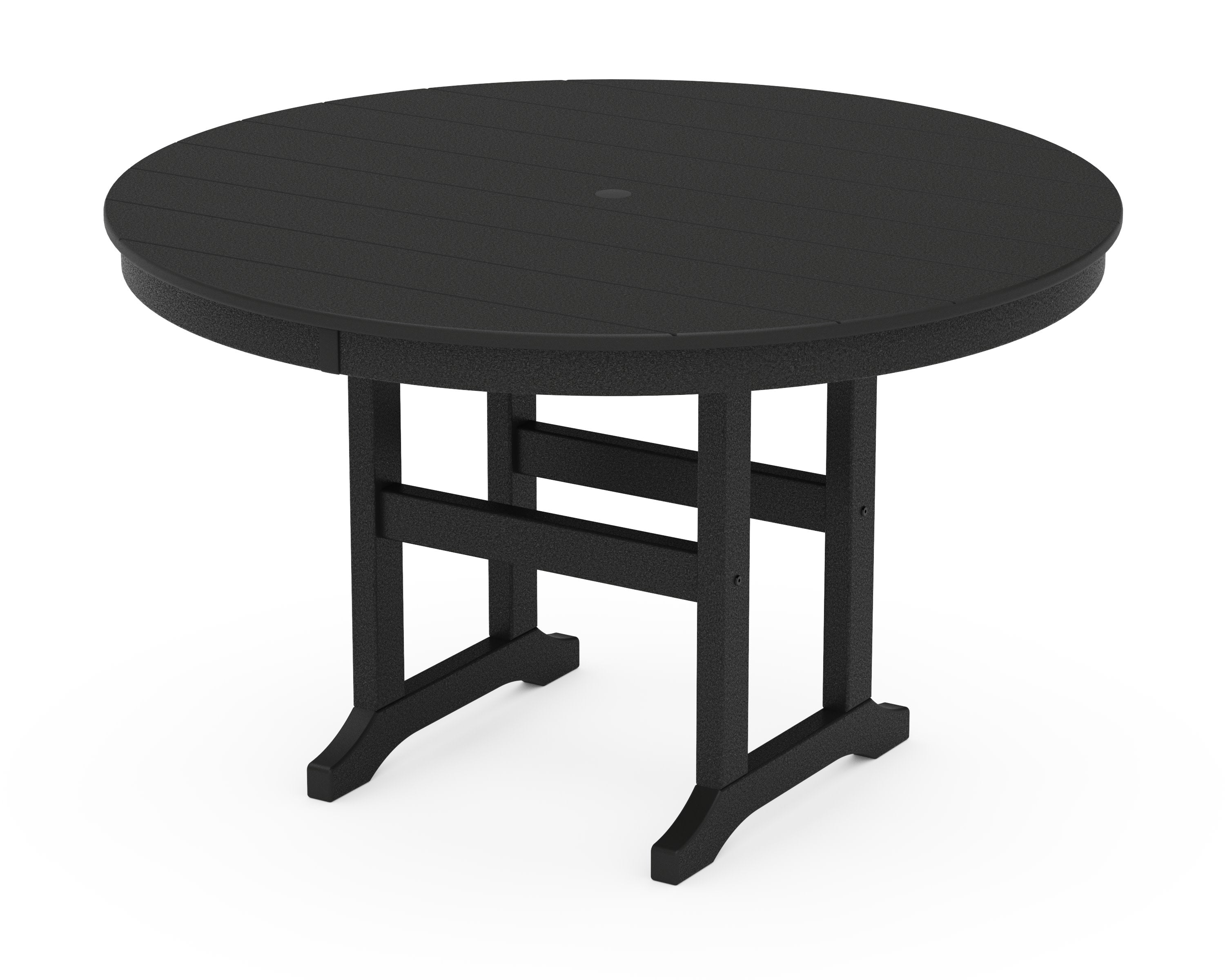 48" Round Farmhouse Dining Table in Black