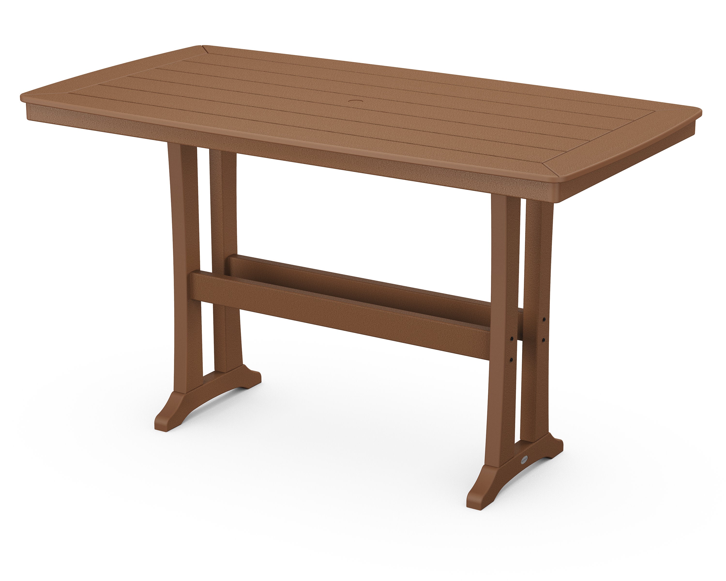 Nautical Trestle 38" x 73" Bar Table in Teak