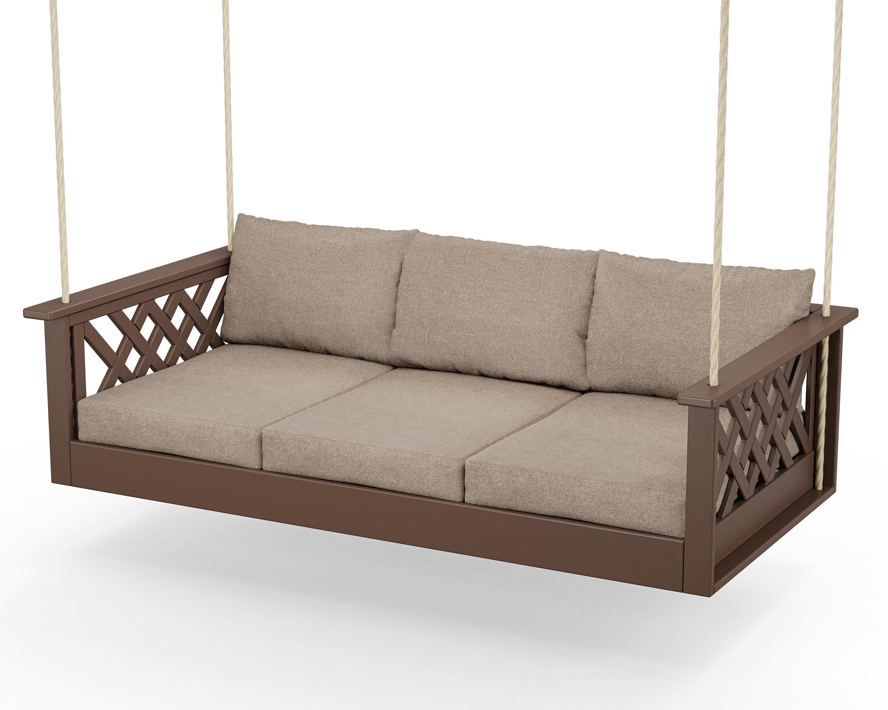 Wovendale Daybed Swing in Mahogany / Spiced Burlap