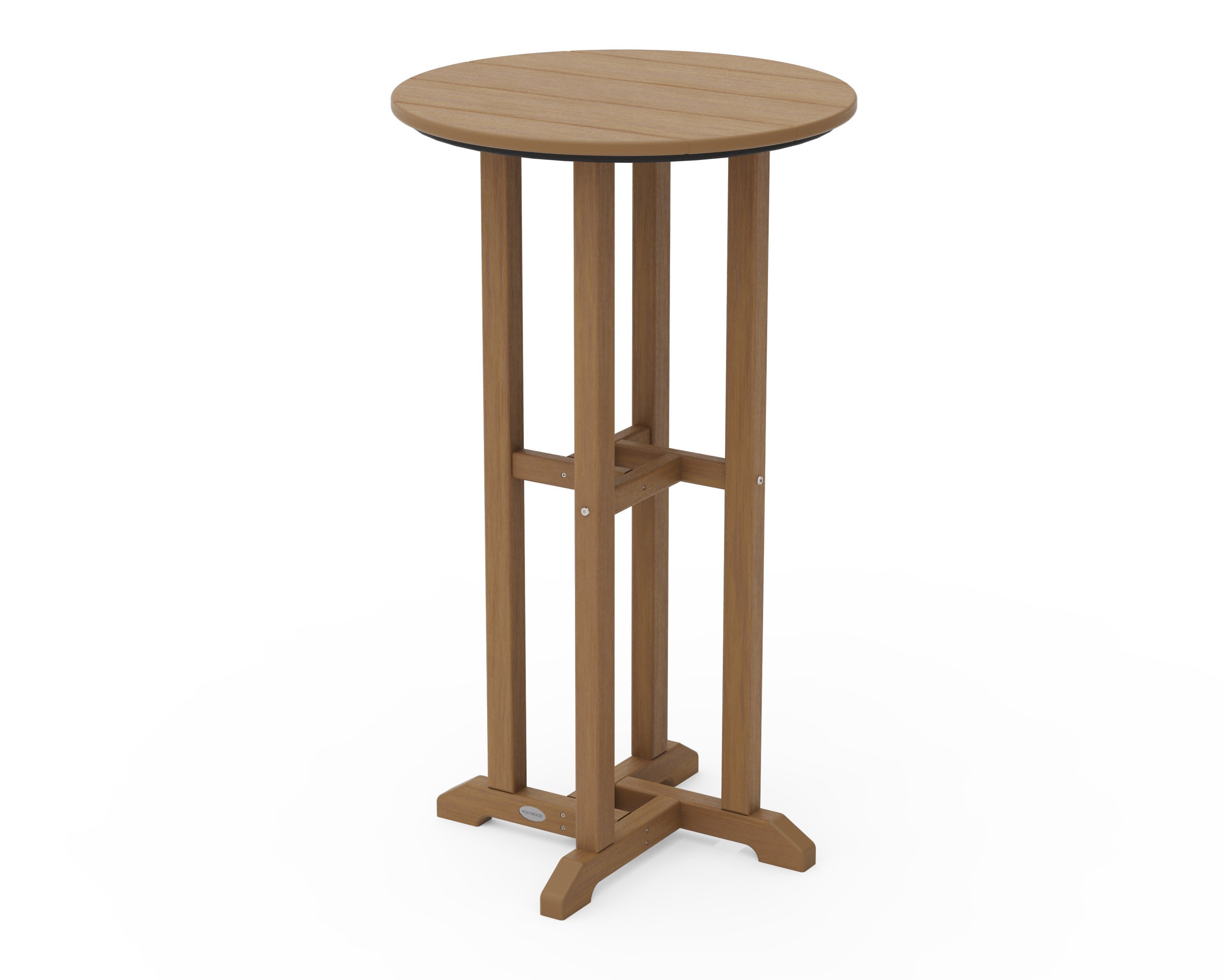 24" Round Farmhouse Bar Bistro Table in Natural