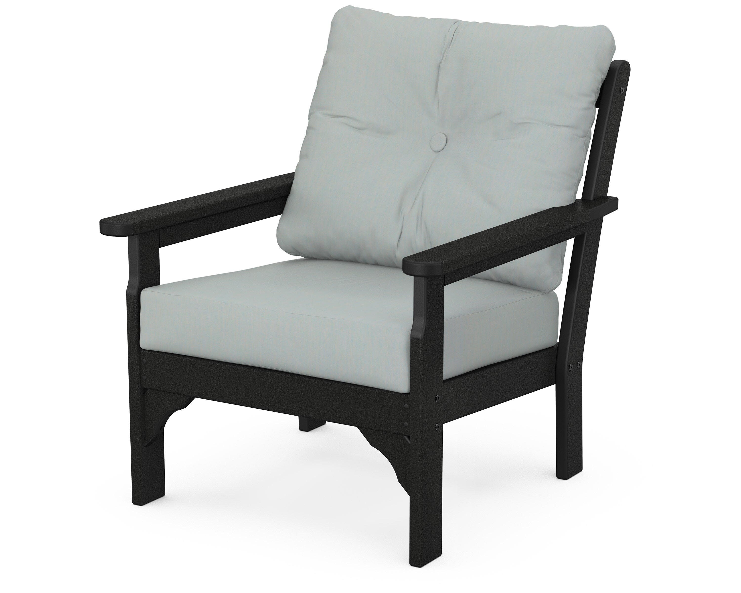 Vineyard Deep Seating Chair in Black / Spa