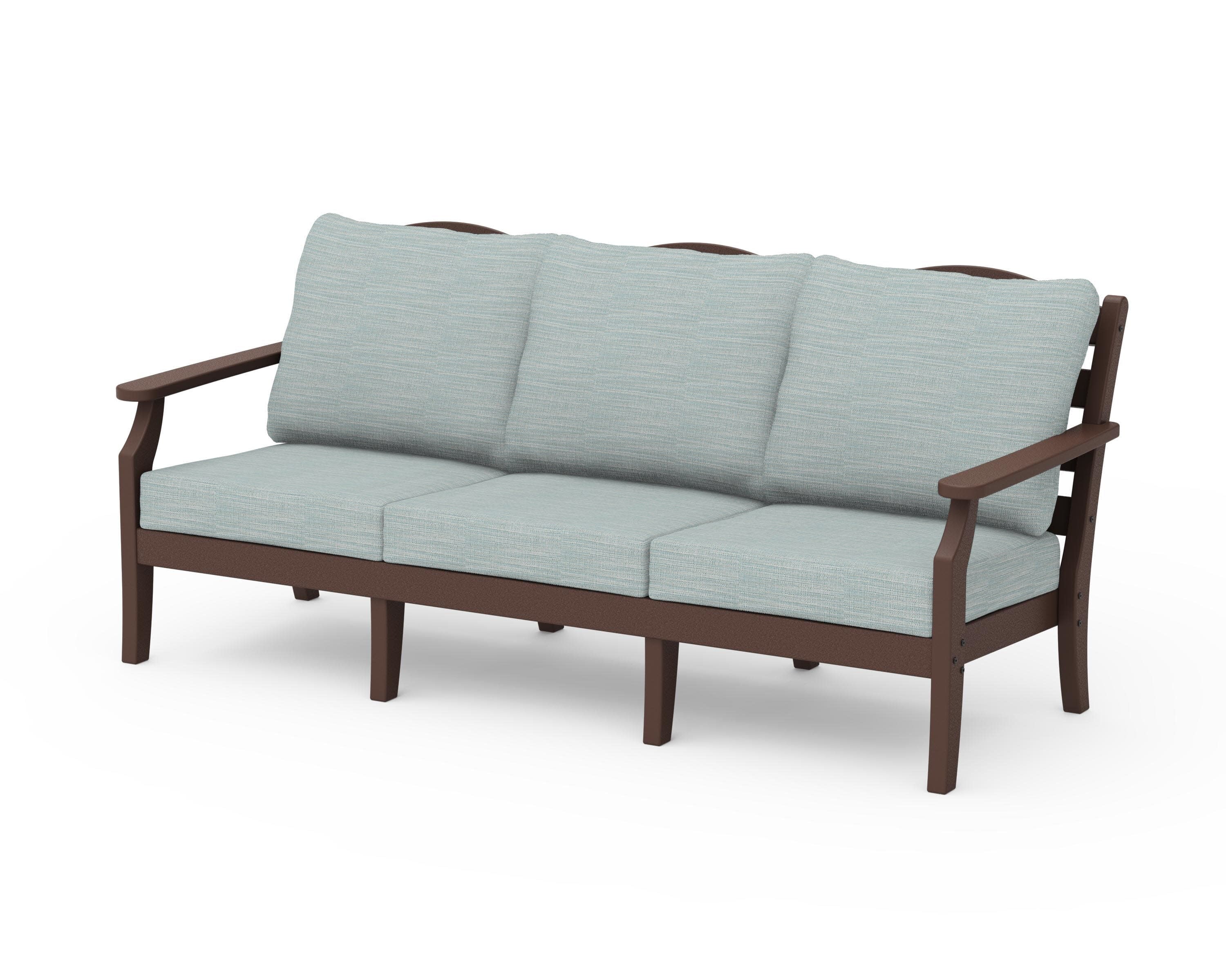 Savannah Deep Seating Sofa in Mahogany / Soothe Mist