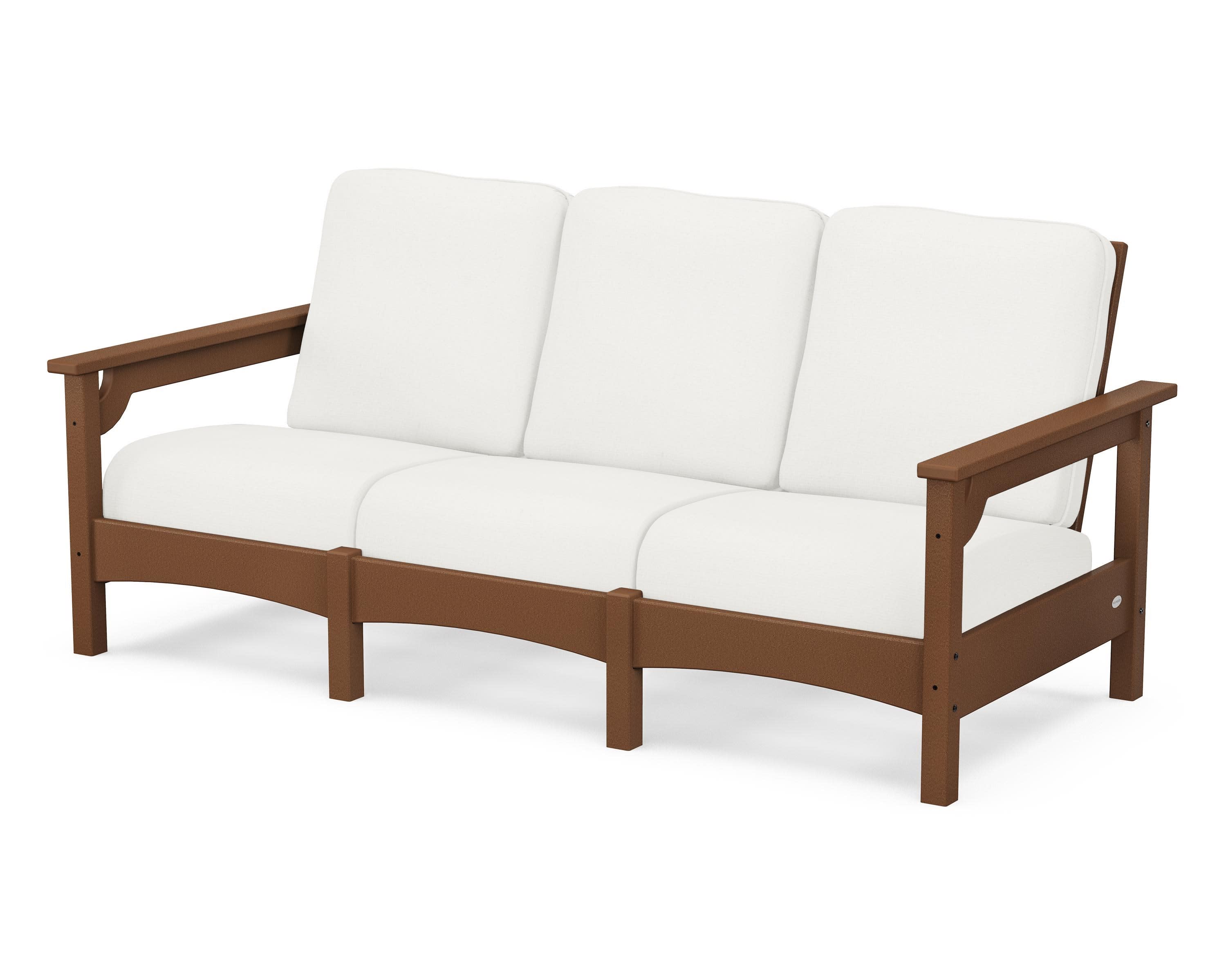 Club Sofa in Teak / Natural Linen
