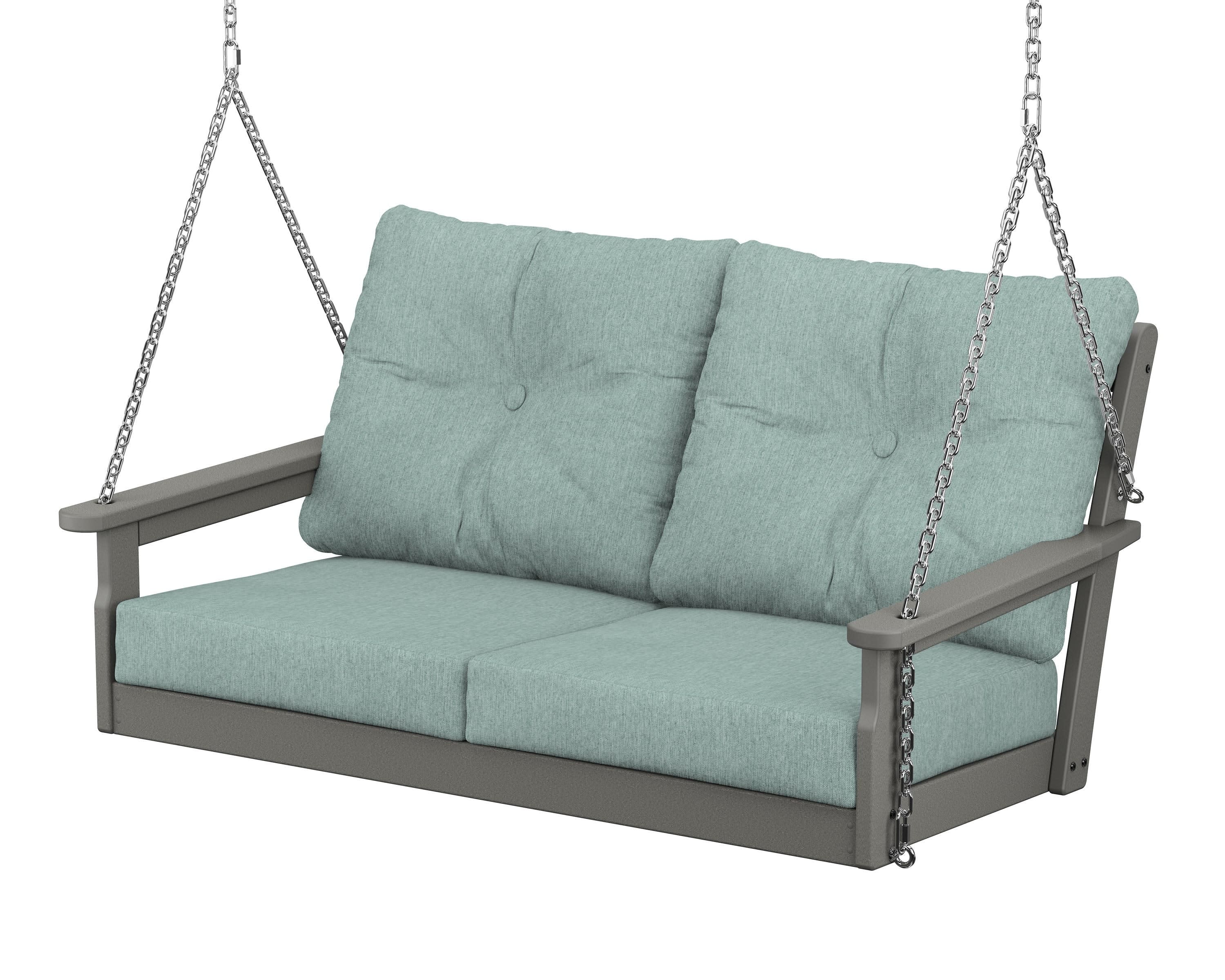 Vineyard Deep Seating Swing in Slate Grey / Glacier Spa