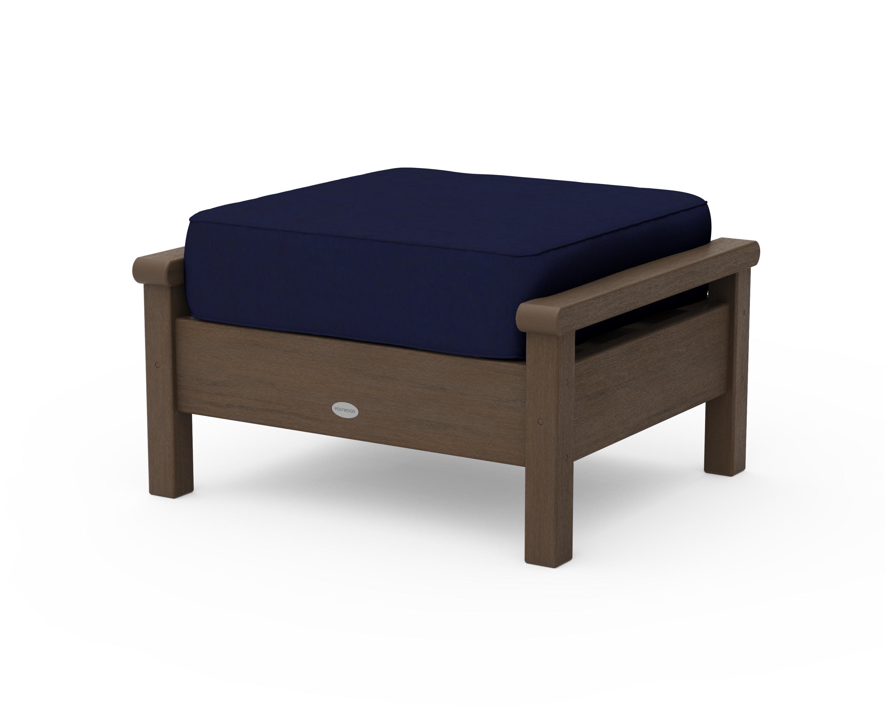 Harbour Deep Seating Ottoman in Kona / Navy