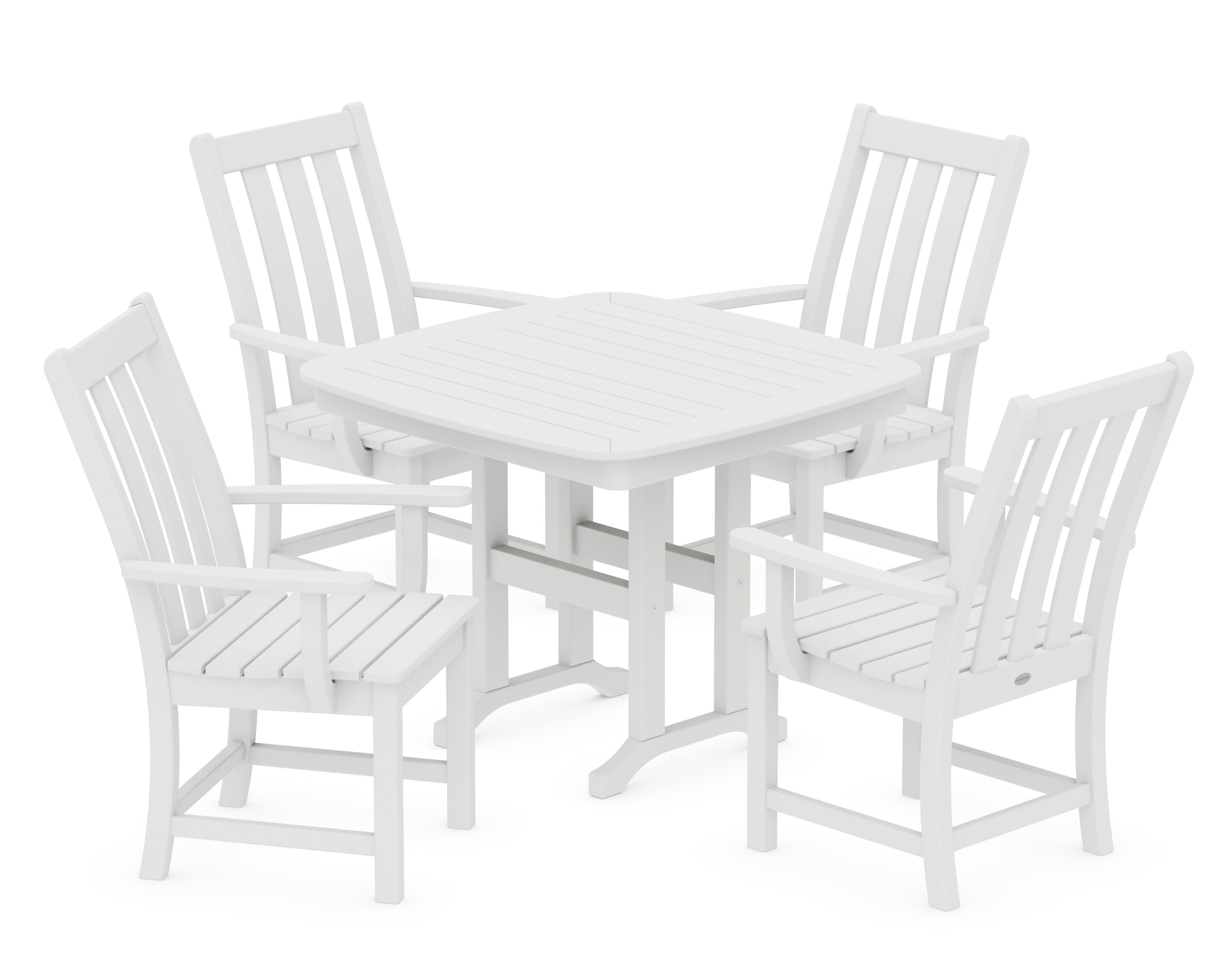 Vineyard 5-Piece Dining Set in White