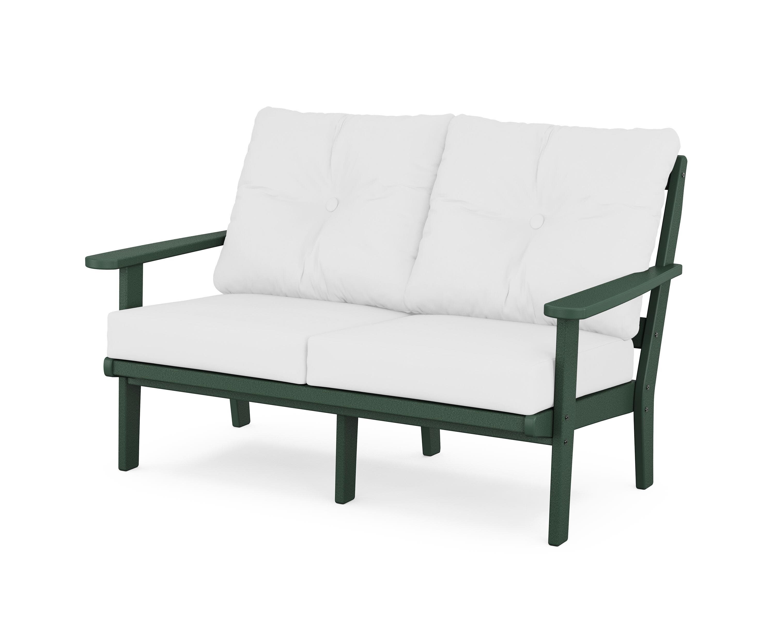 Mission Deep SeatingLoveseat in Green / Natural