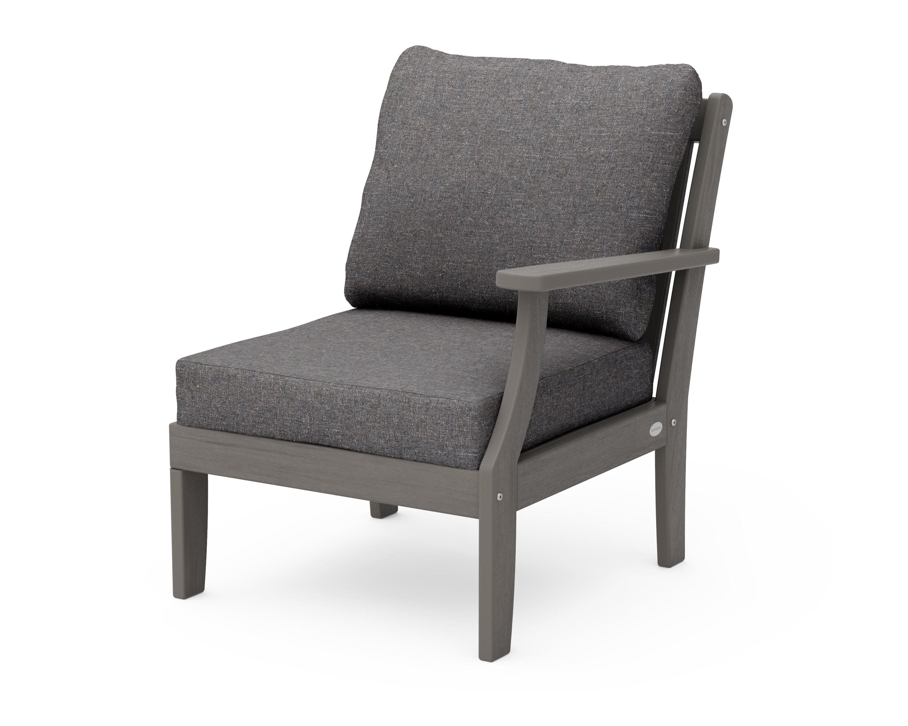 Braxton Modular Right Arm Chair in Driftwood / Ash Charcoal