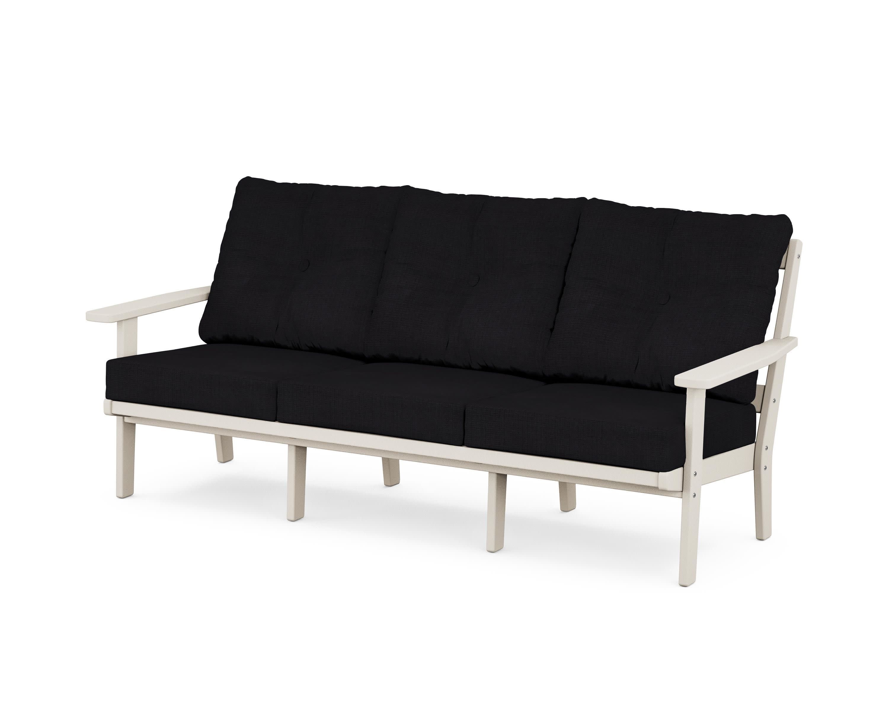 PrairieDeep Seating Sofa in Sand / Midnight Linen
