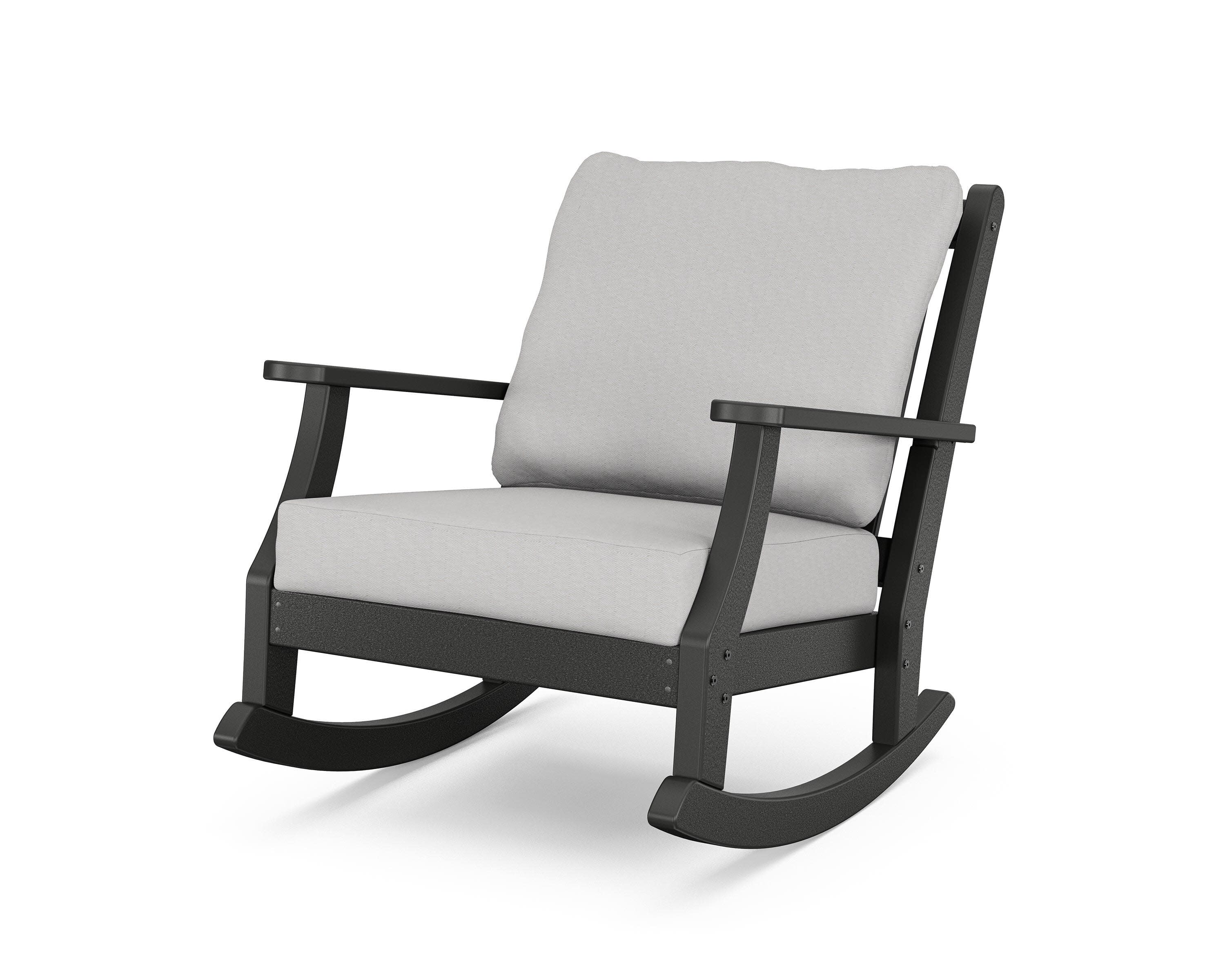 Wovendale Deep Seating Rocking Chair in Black / Diamond in the Rough