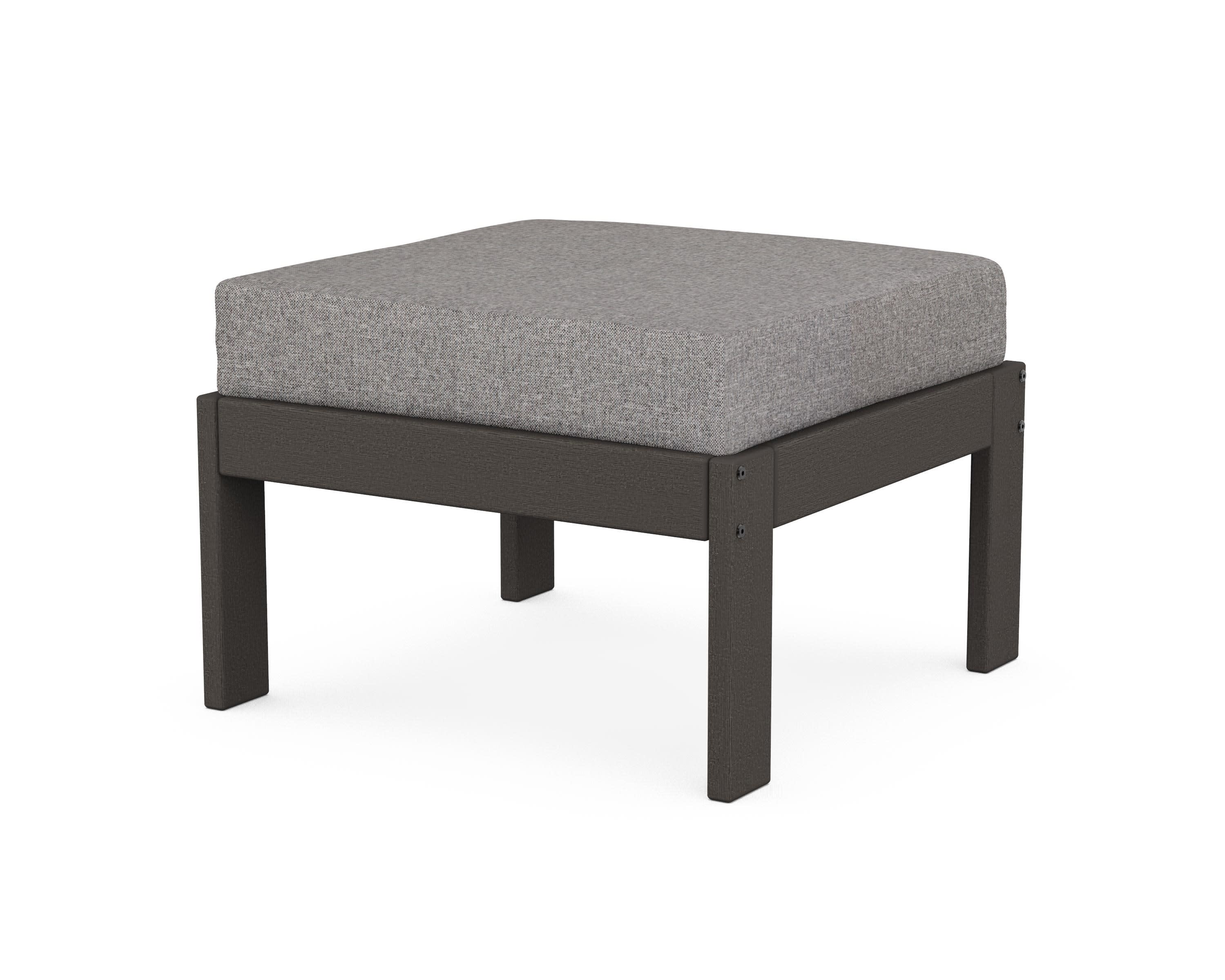 Vineyard Modular Ottoman in Vintage Coffee / Grey Mist