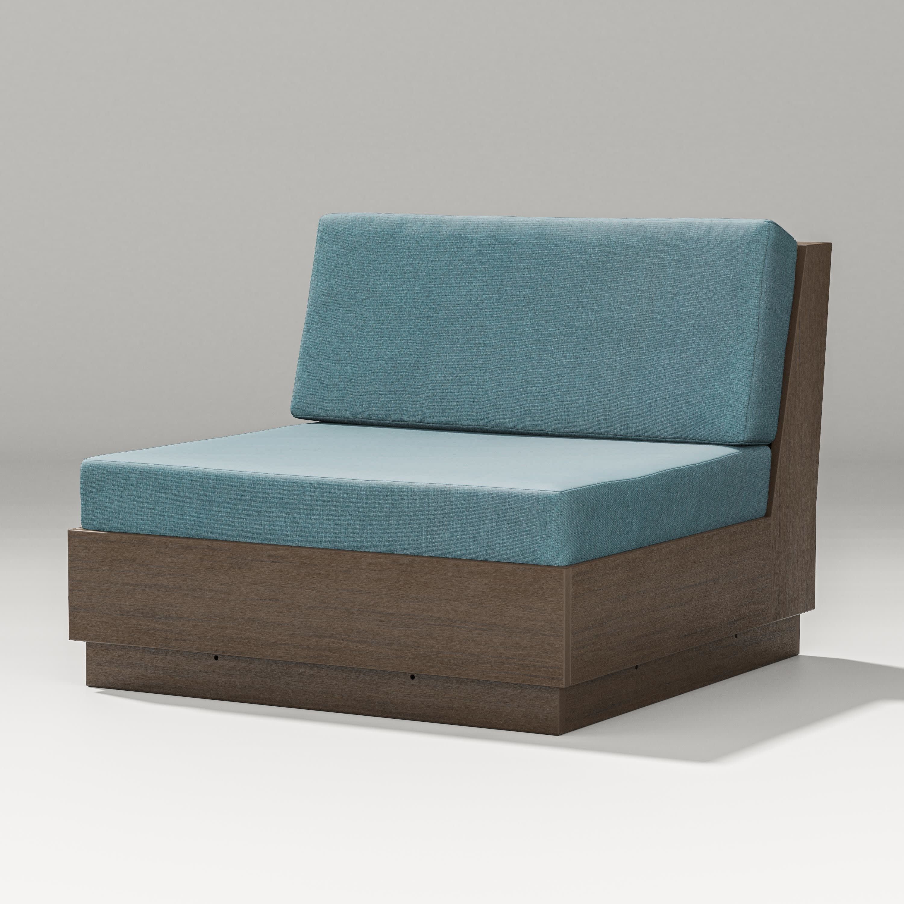 Elevate Modular Armless Chair in Kona / Ocean Teal