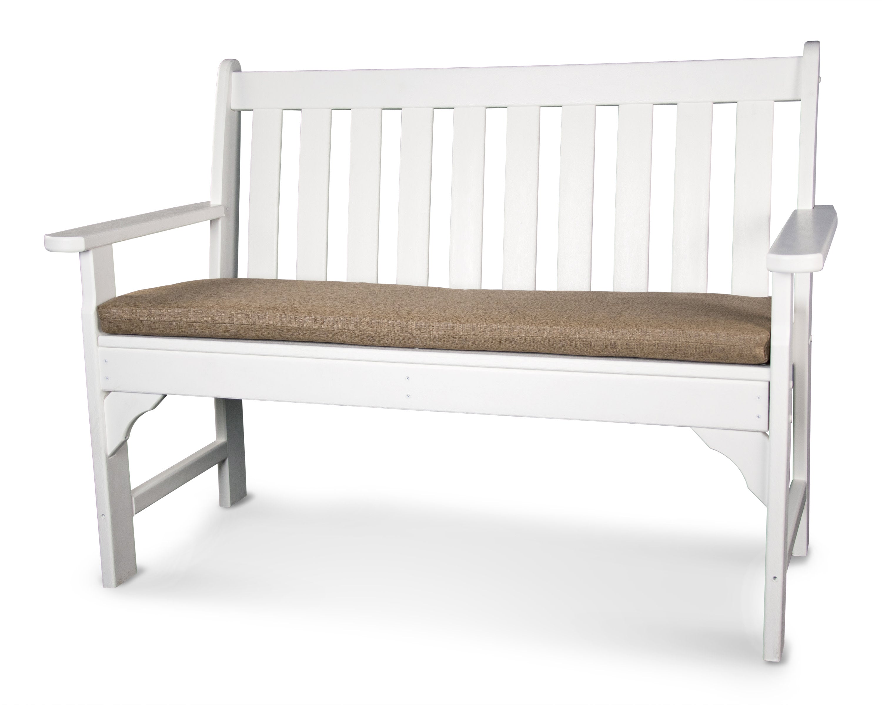 Ateeva 43" x 14" Outdoor Bench and Swing Seat Cushion by POLYWOOD in Sesame