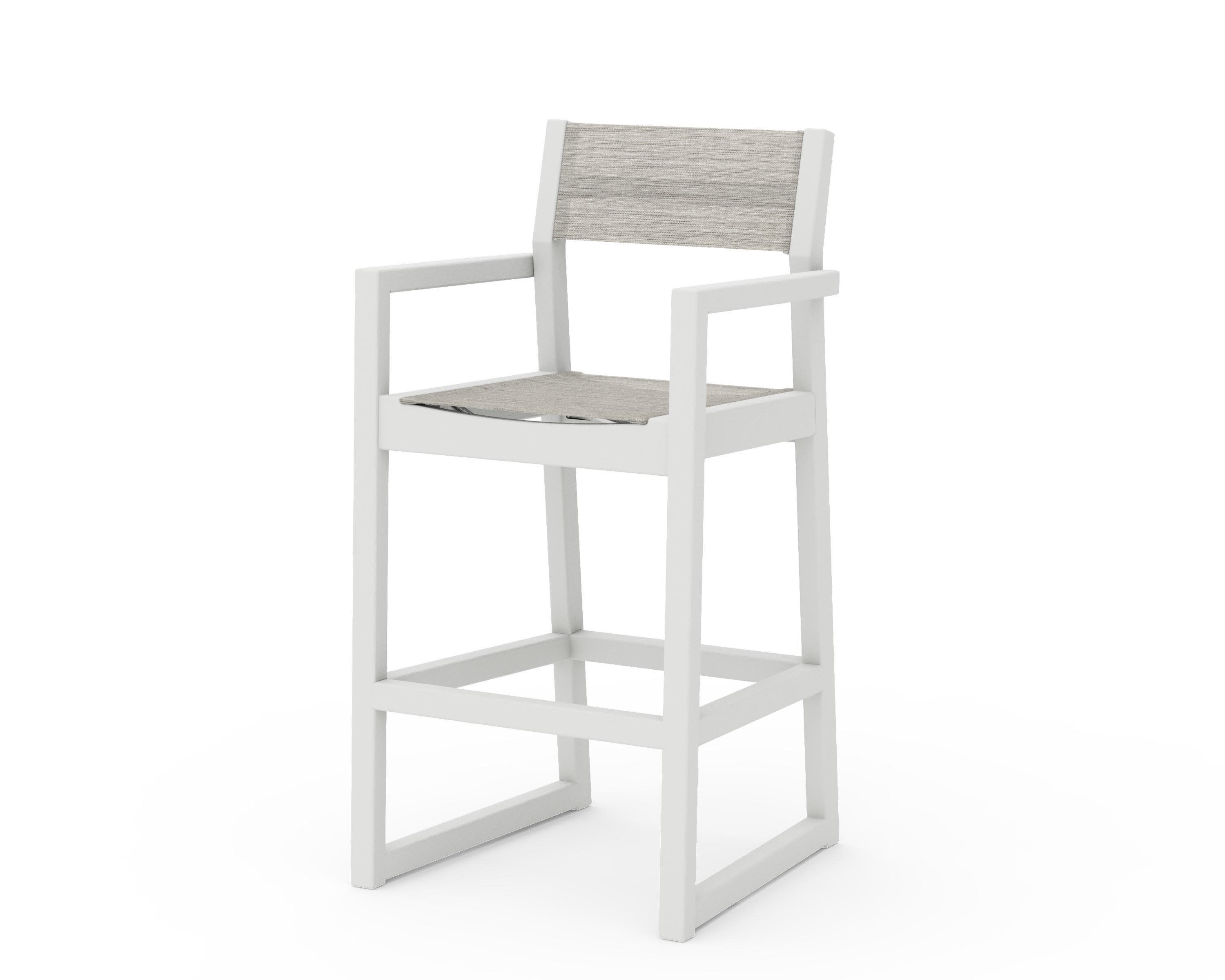 EDGE Sling Bar Arm Chair in Vintage White / Birch Sling