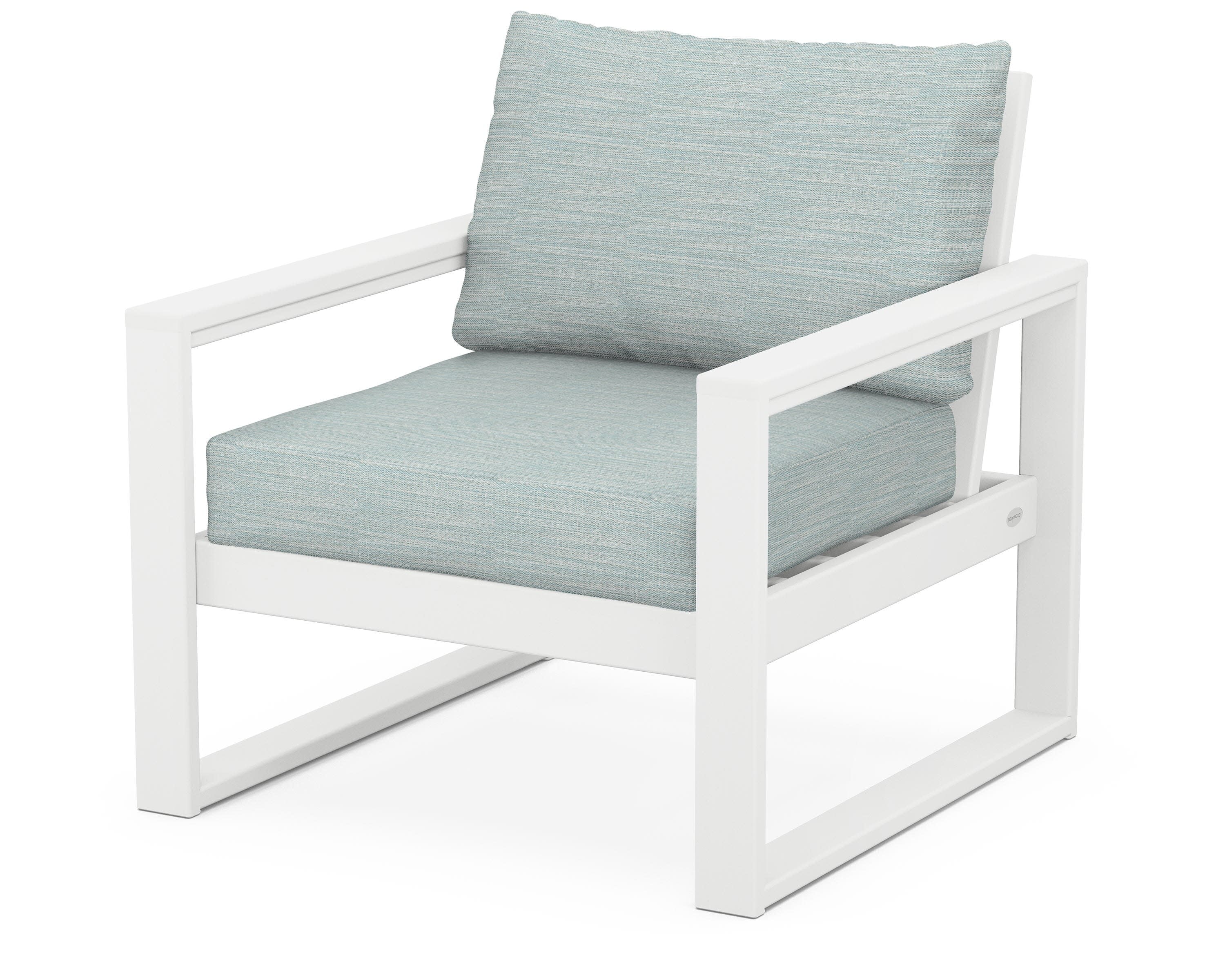 EDGE Club Chair in White / Soothe Mist