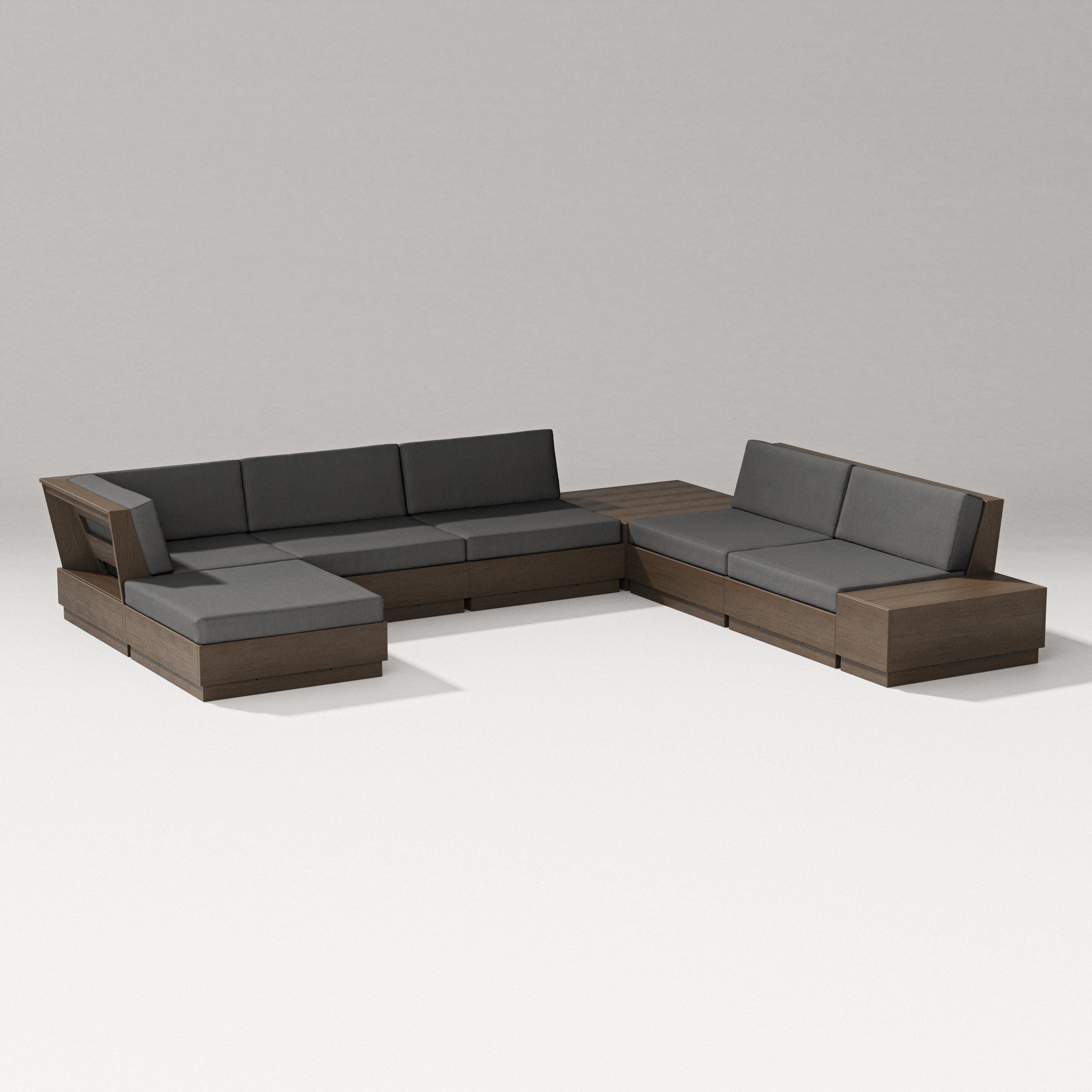 Elevate 8-Piece Corner Sectional in Kona / Spectrum Carbon