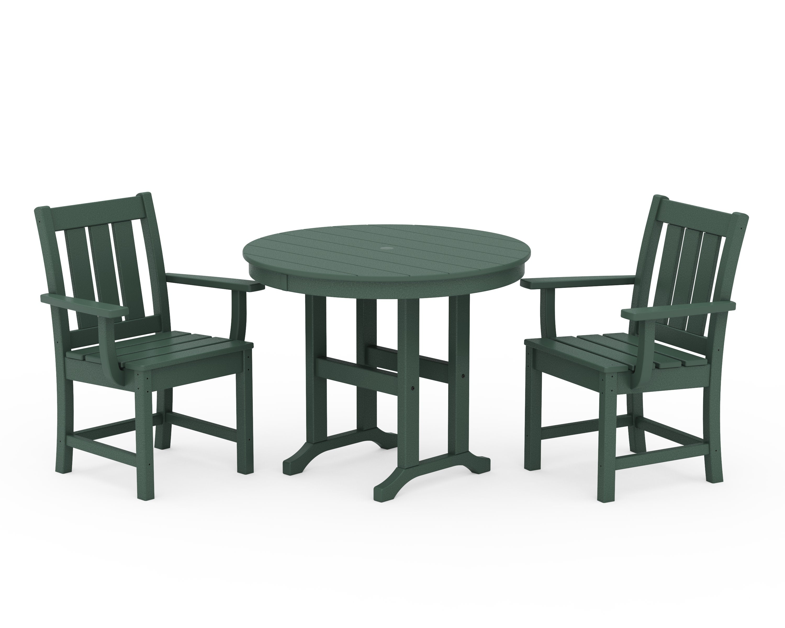 Oxford 3-Piece Farmhouse Dining Set in Green