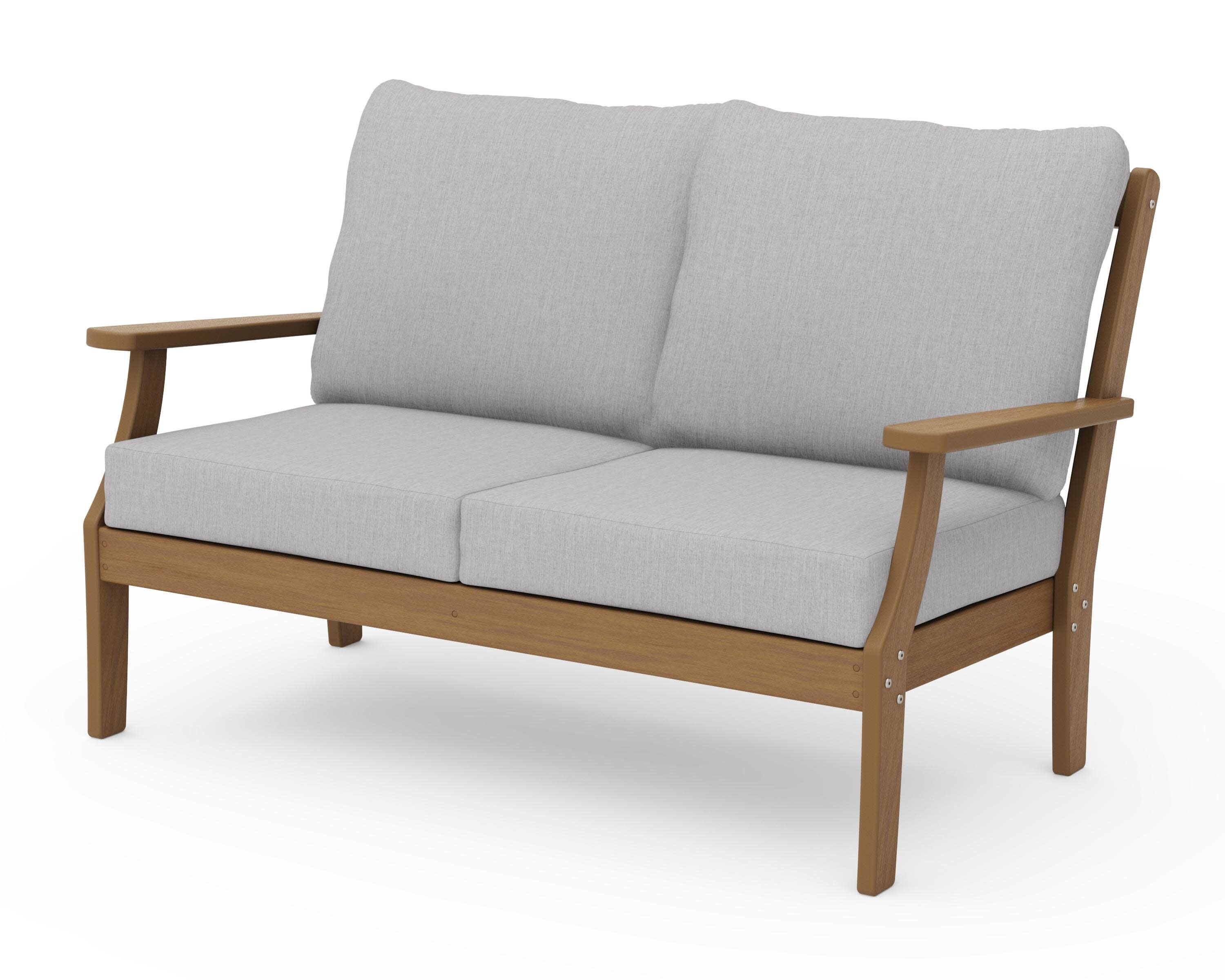 Braxton Deep Seating Loveseat in Natural / Granite