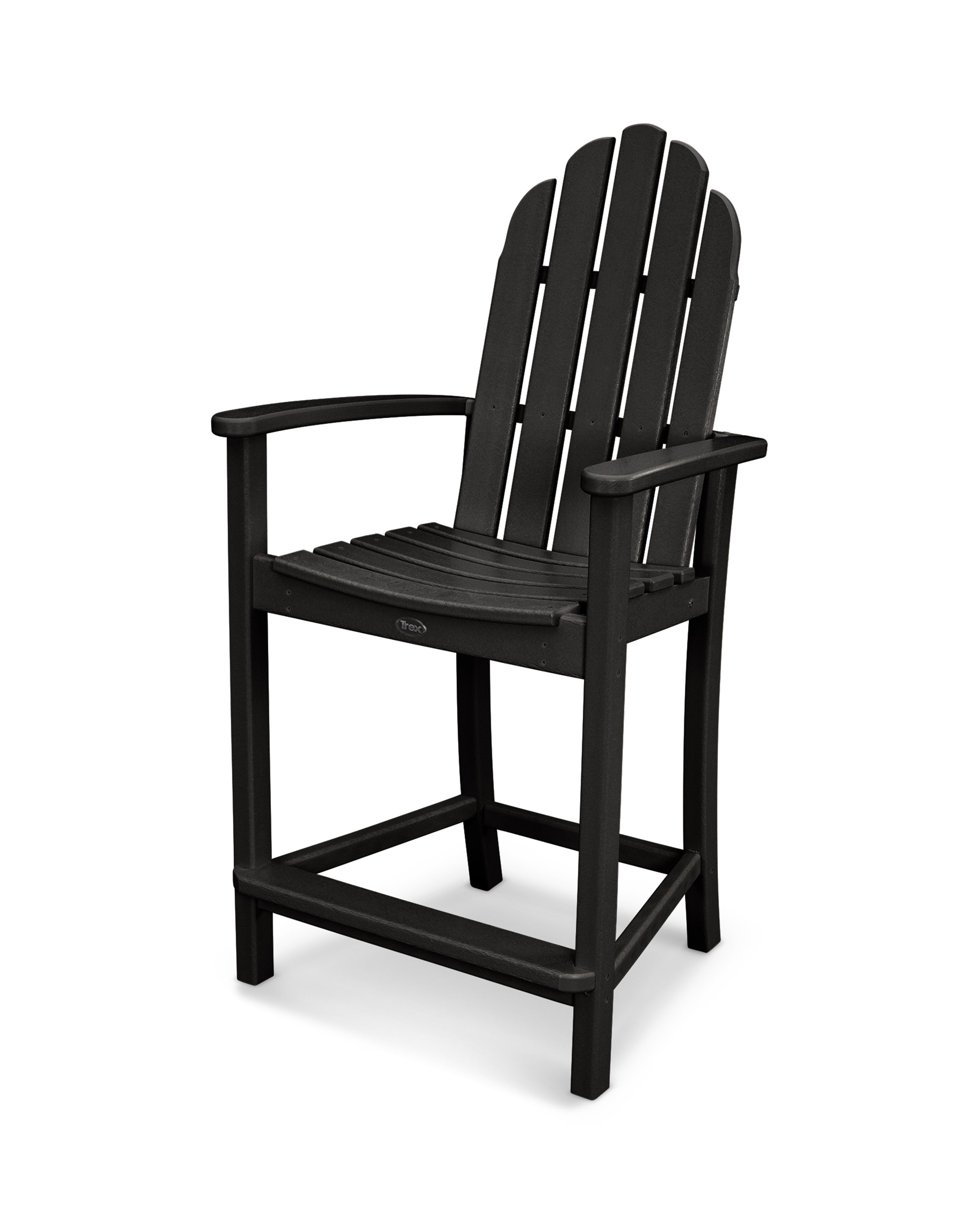 Classic Adirondack Counter Chair in Black