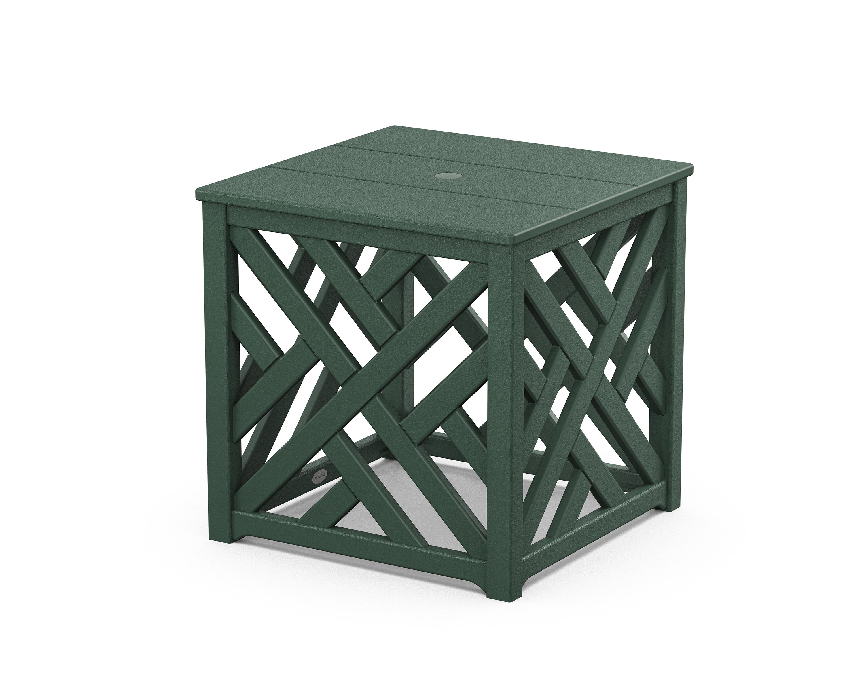 Chippendale Umbrella Stand Accent Table in Green
