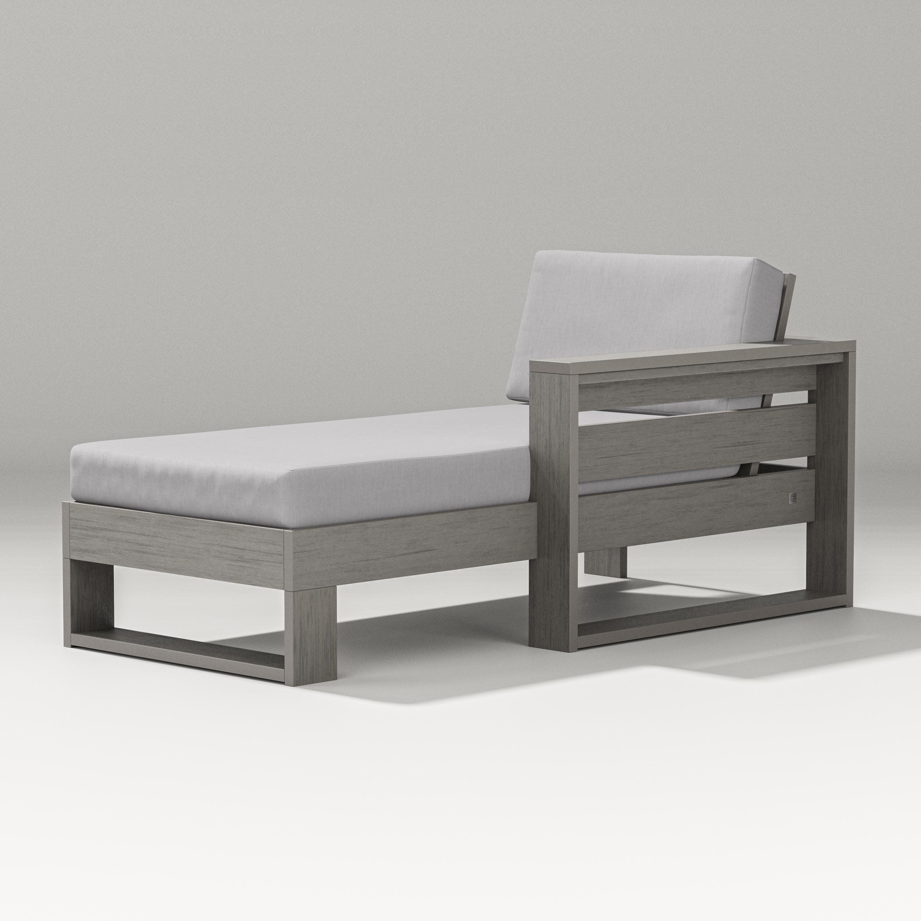 Latitude Modular Right Arm Chaise in Driftwood / Granite