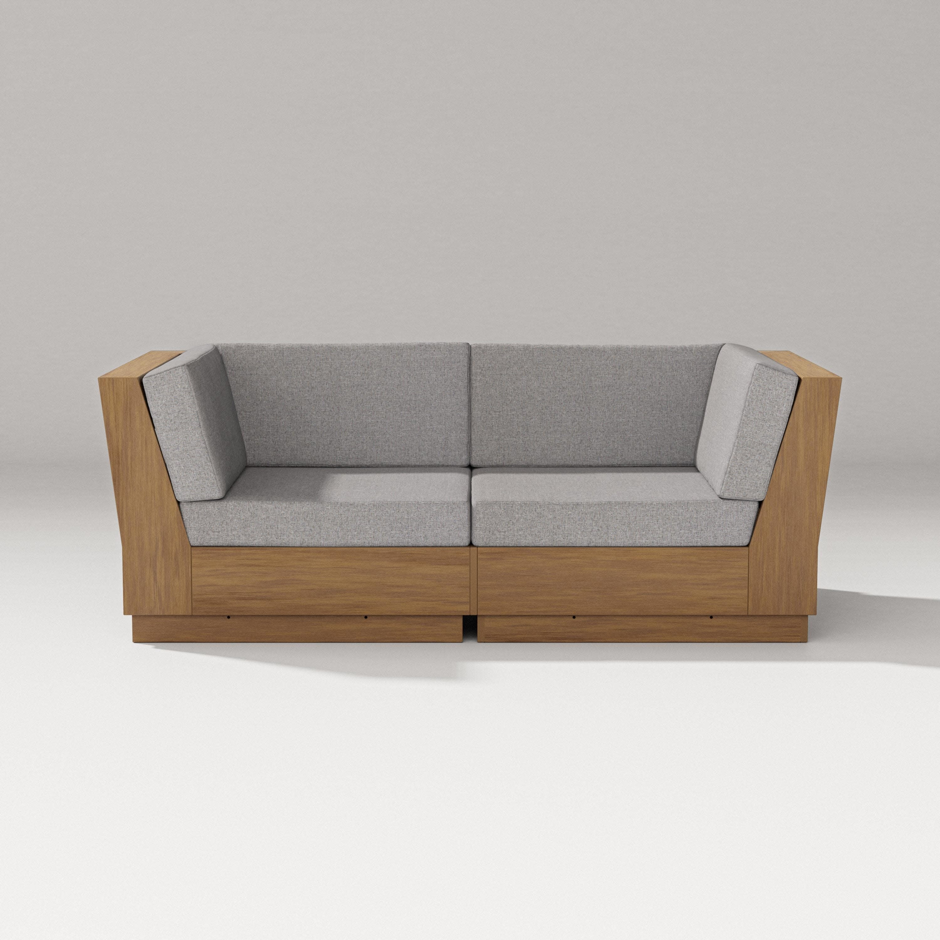 Elevate Loveseat Sectional in Natural / Grey Mist