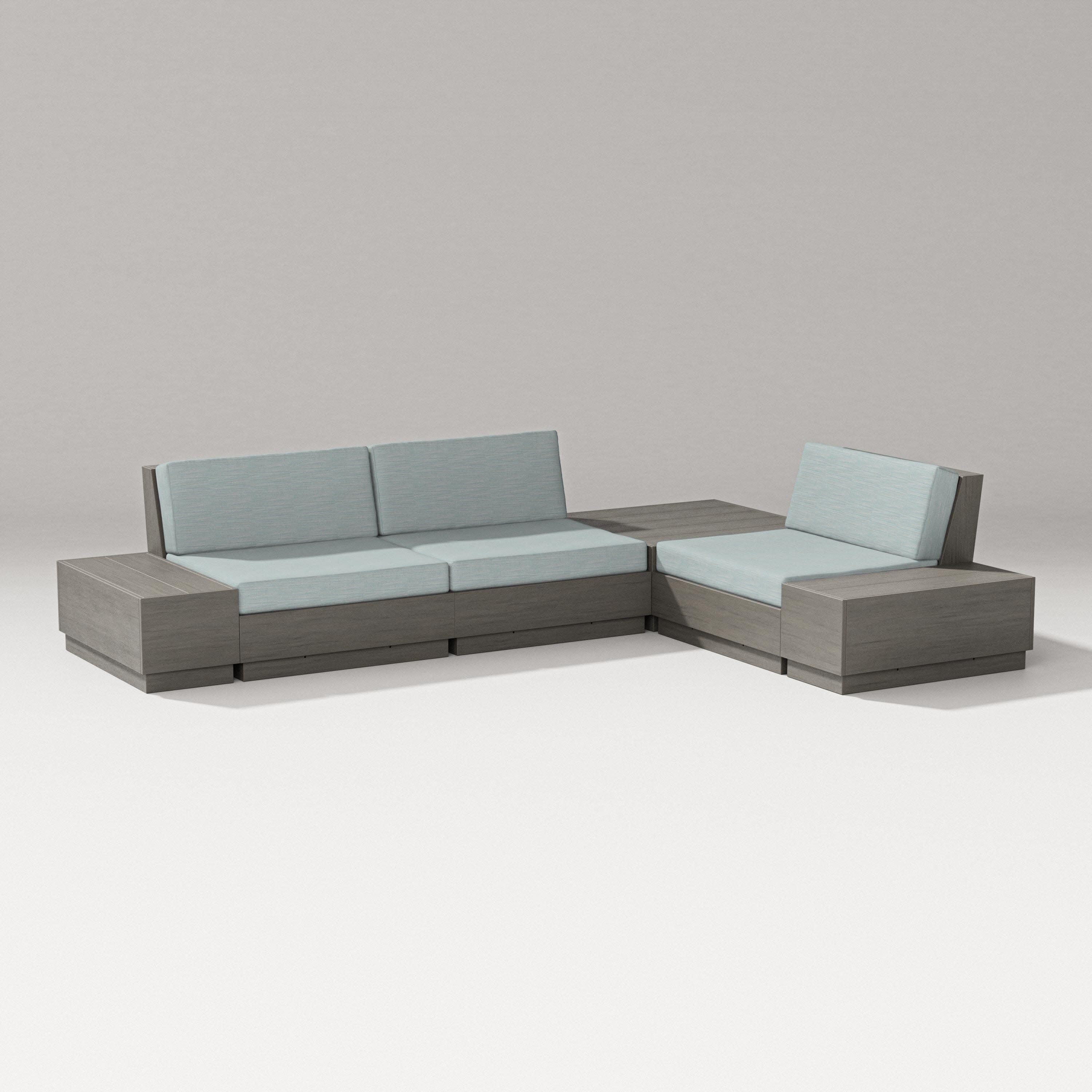 Elevate 6-Piece Corner Sectional in Driftwood / Soothe Mist
