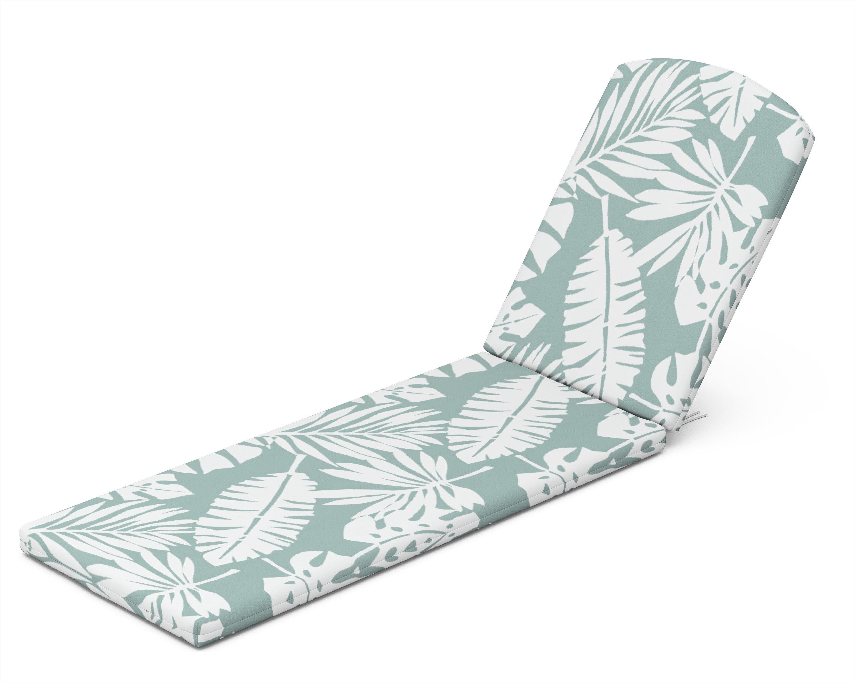 Chaise Cushion in Leaf Glacier Spa