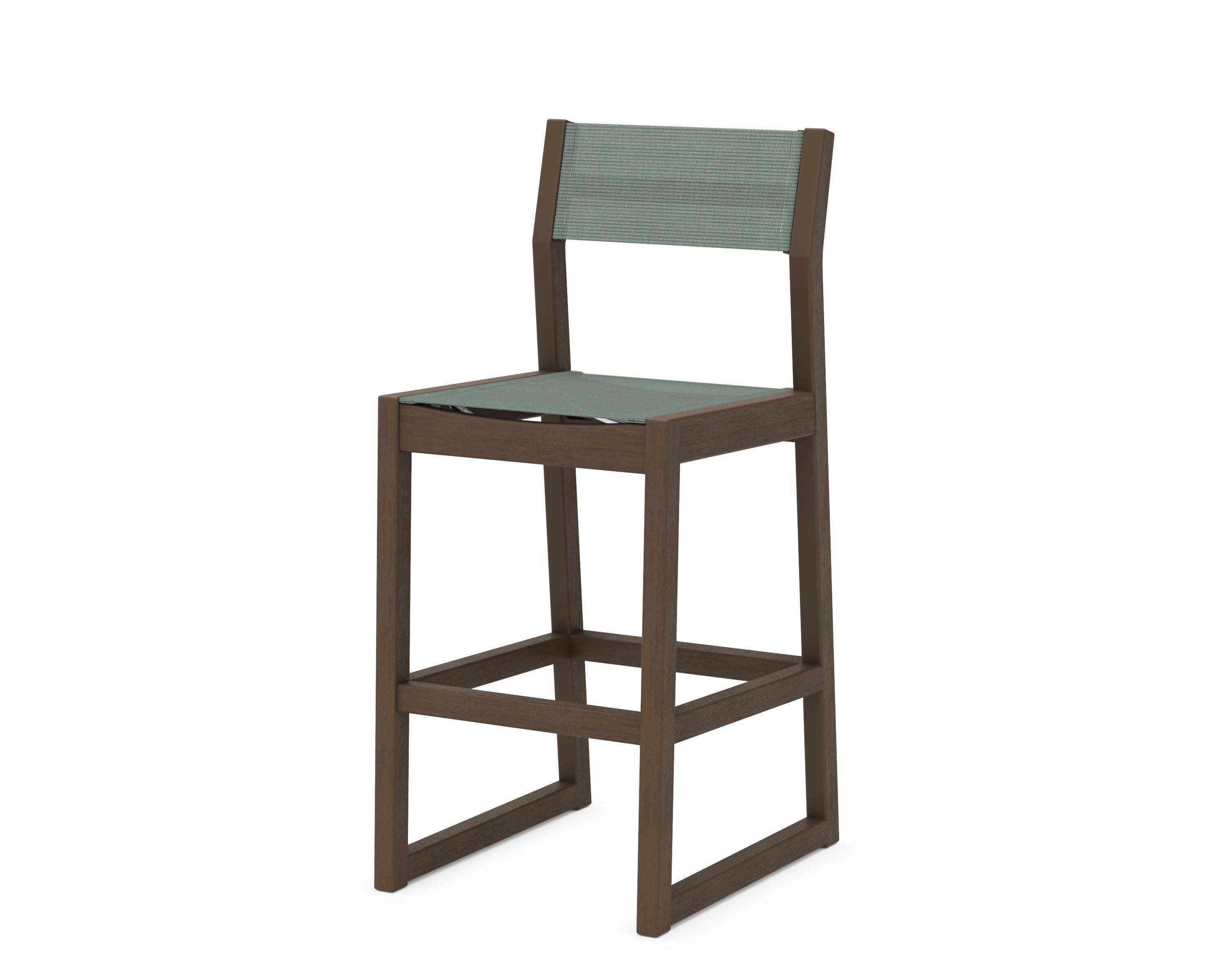 EDGE Sling Bar Side Chair in Kona / Dupioni Sea Mist Sling