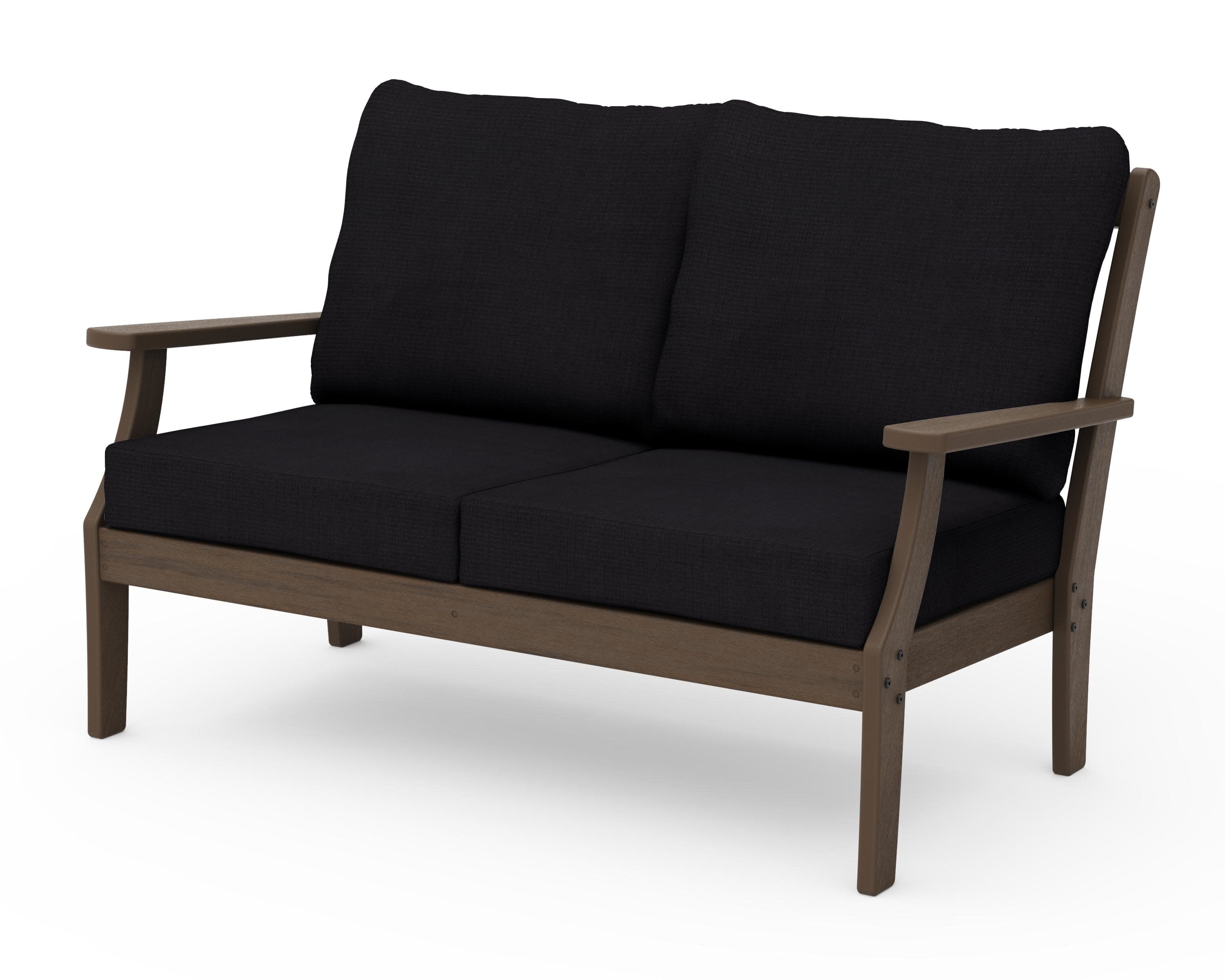 Braxton Deep Seating Loveseat in Kona / Midnight Linen