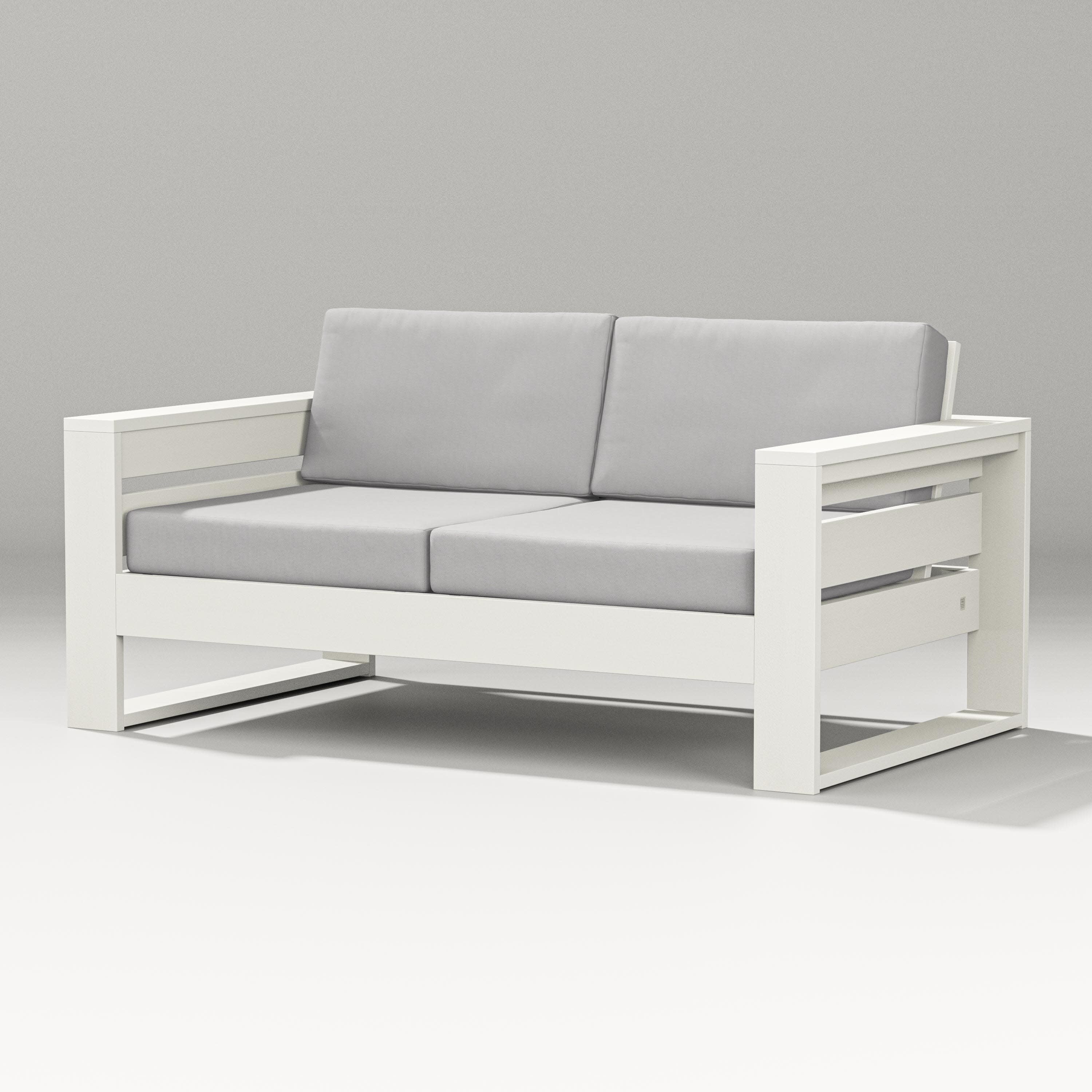 Latitude Loveseat in Vintage White / Diamond in the Rough