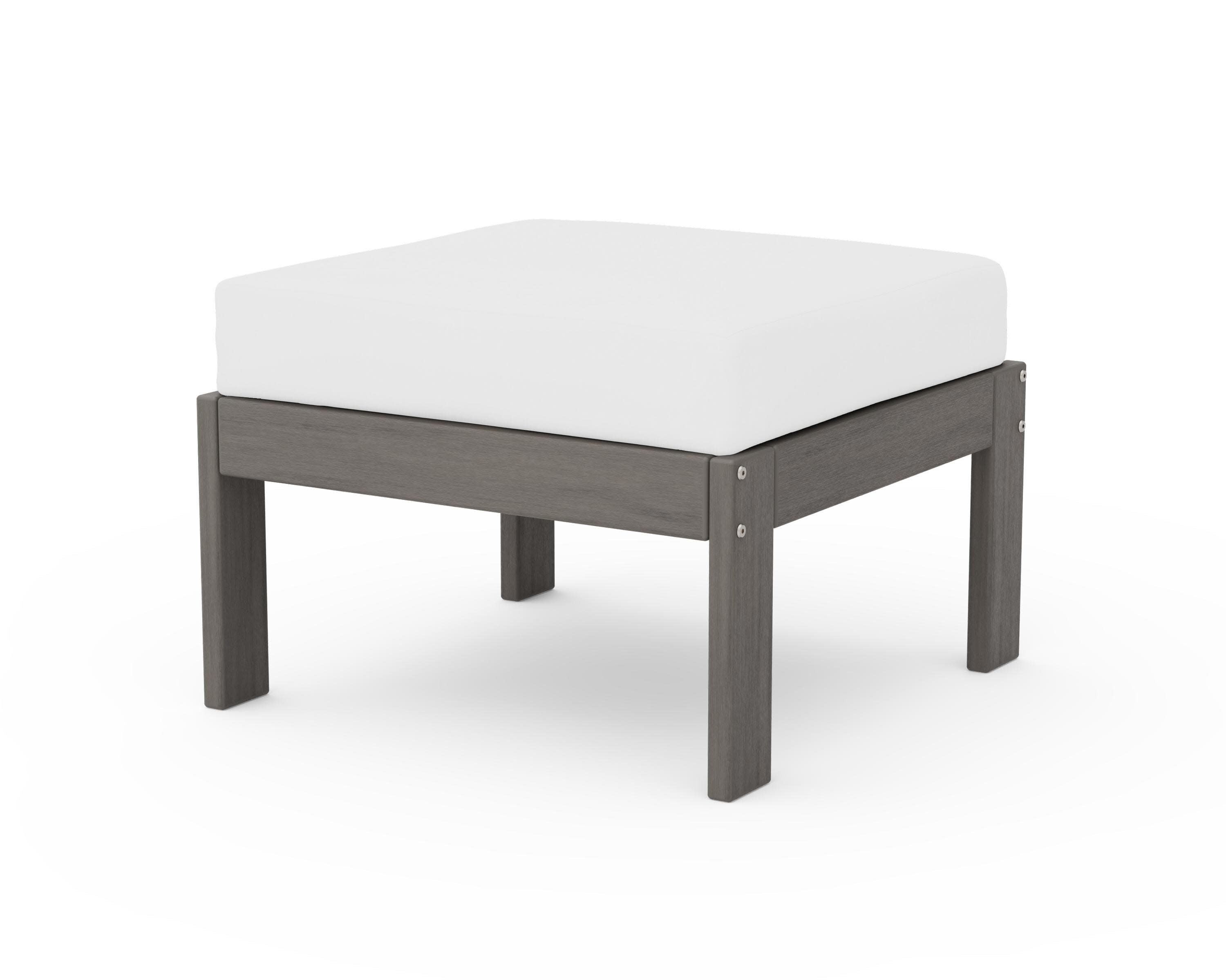 Vineyard Modular Ottoman in Driftwood / Natural