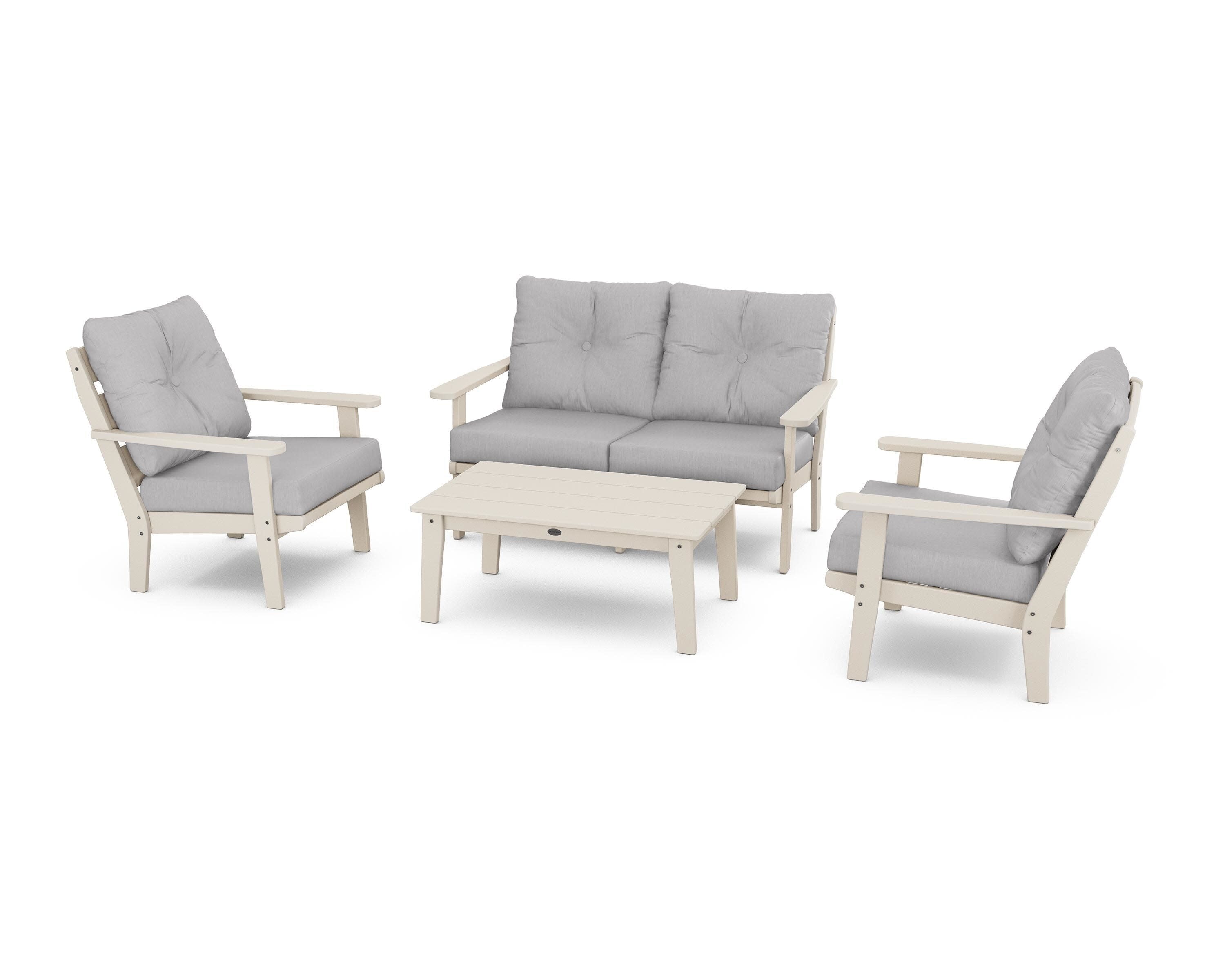 Lakeside 4-Piece Deep Seating Set in Sand / Granite