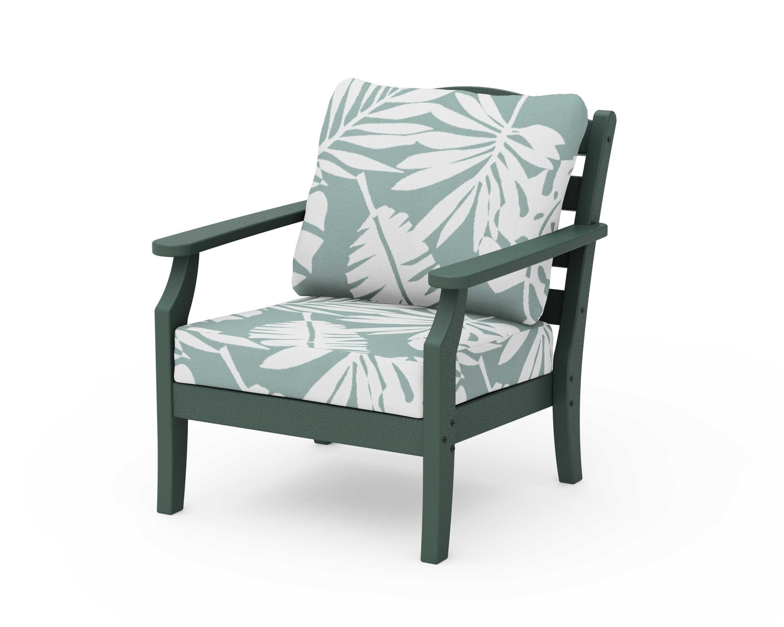 Savannah Deep Seating Chair in Green / Leaf Glacier Spa