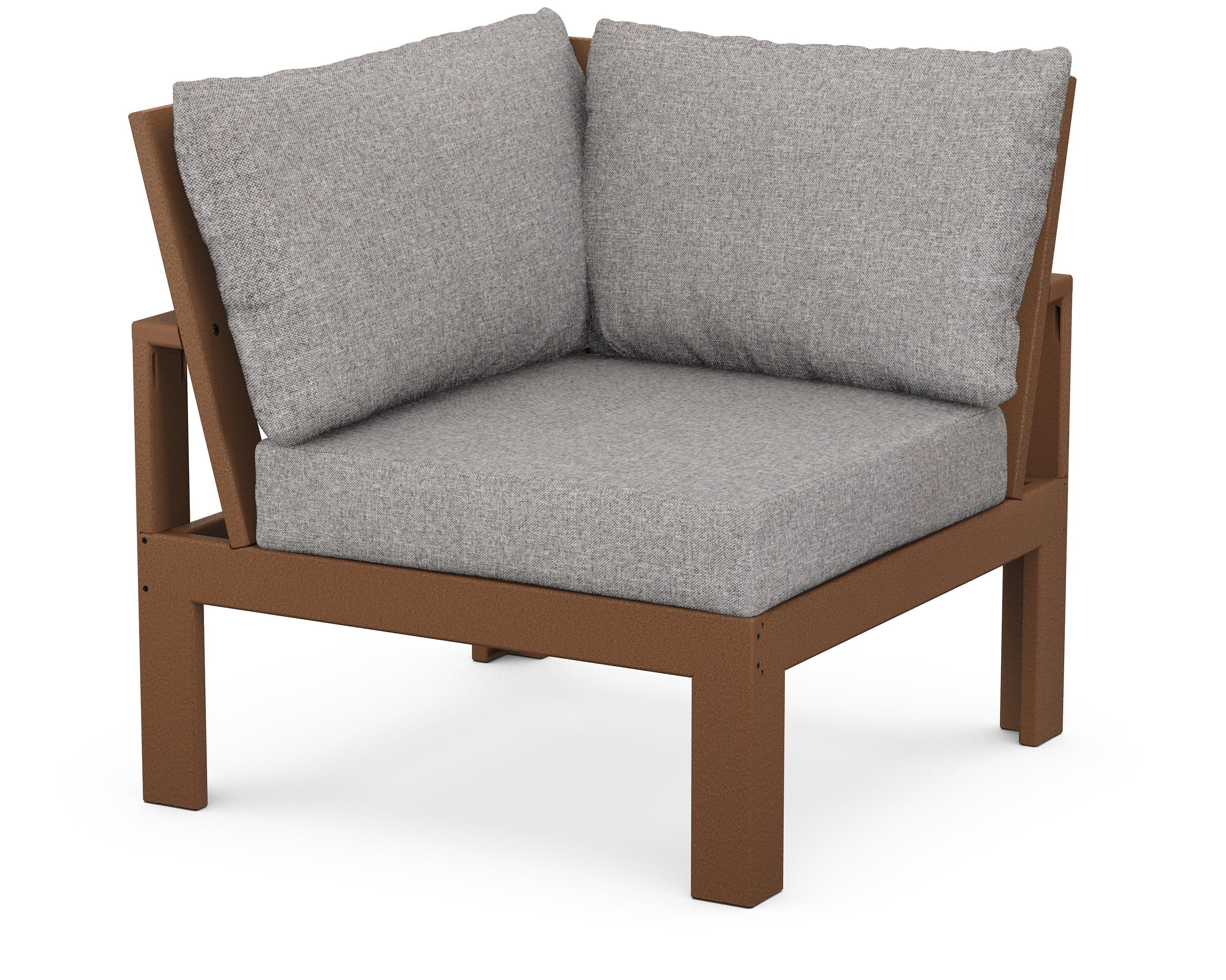 Modular Corner Chair in Teak / Grey Mist
